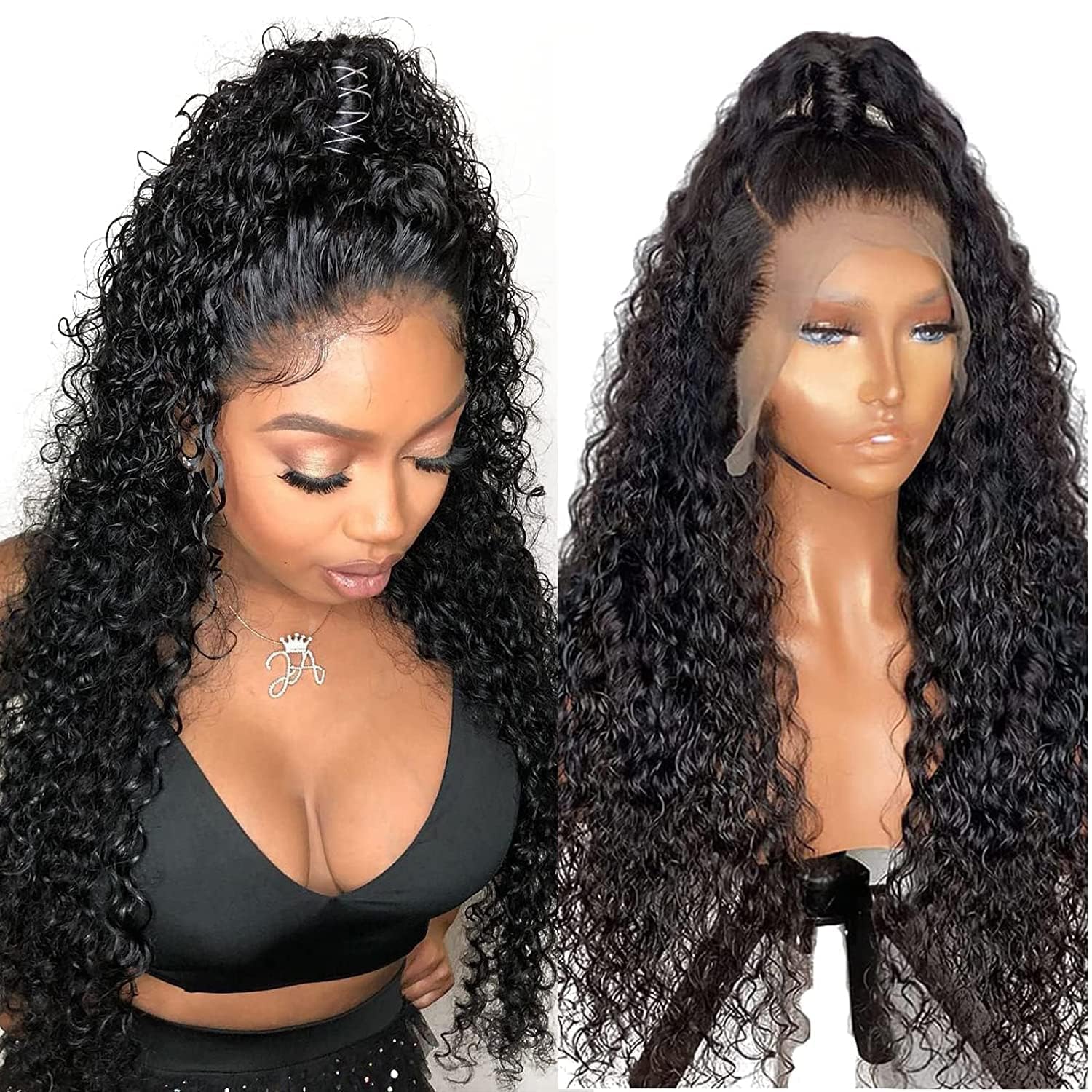 220 Density HD Lace front wigs human hair Pre Plucked,18 Inch Body Wave HD  Transparent 13x4 lace front wigs human hair for Black Women,Brazilian  Virgin frontal wigs human hair Natural Black 