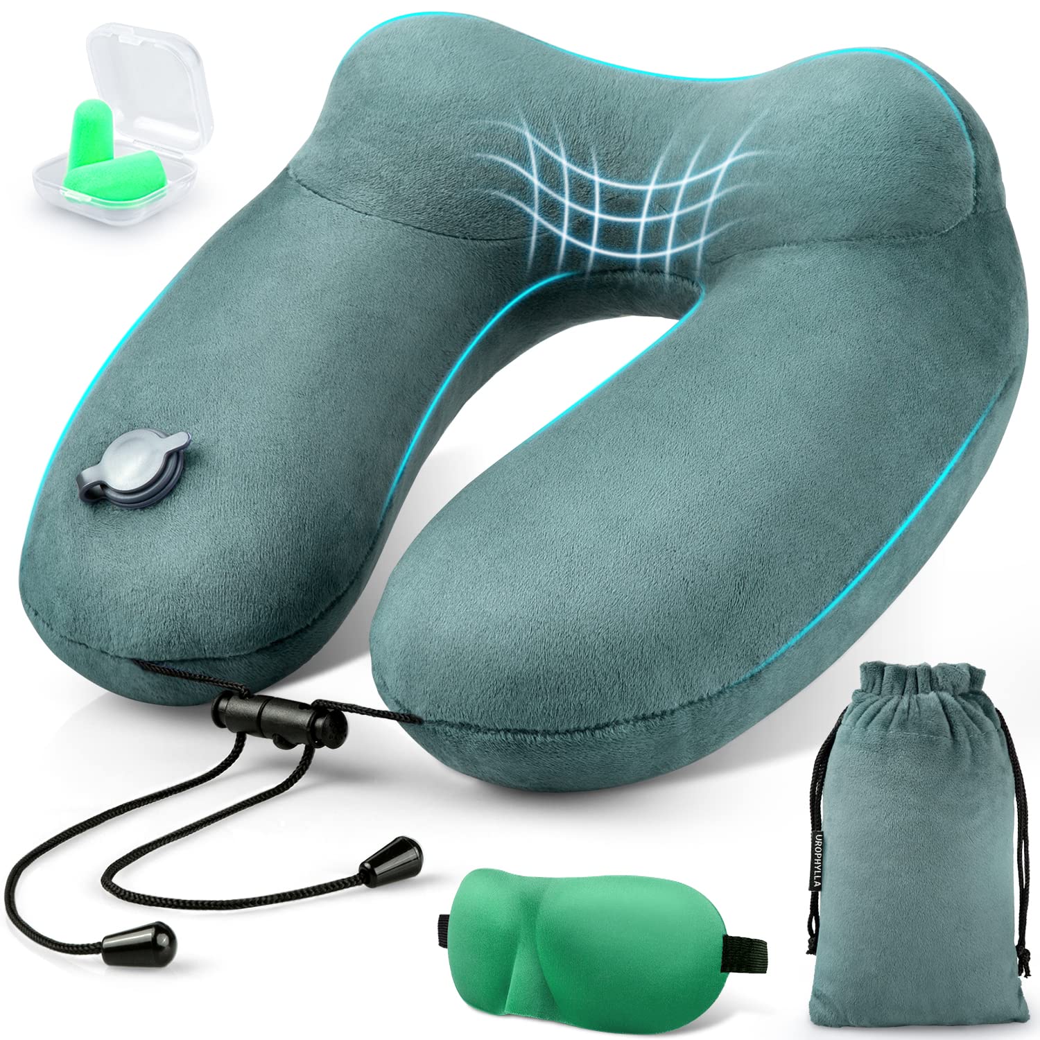 Neck Pillow for Travel, Inflatable Travel Neck Pillows for