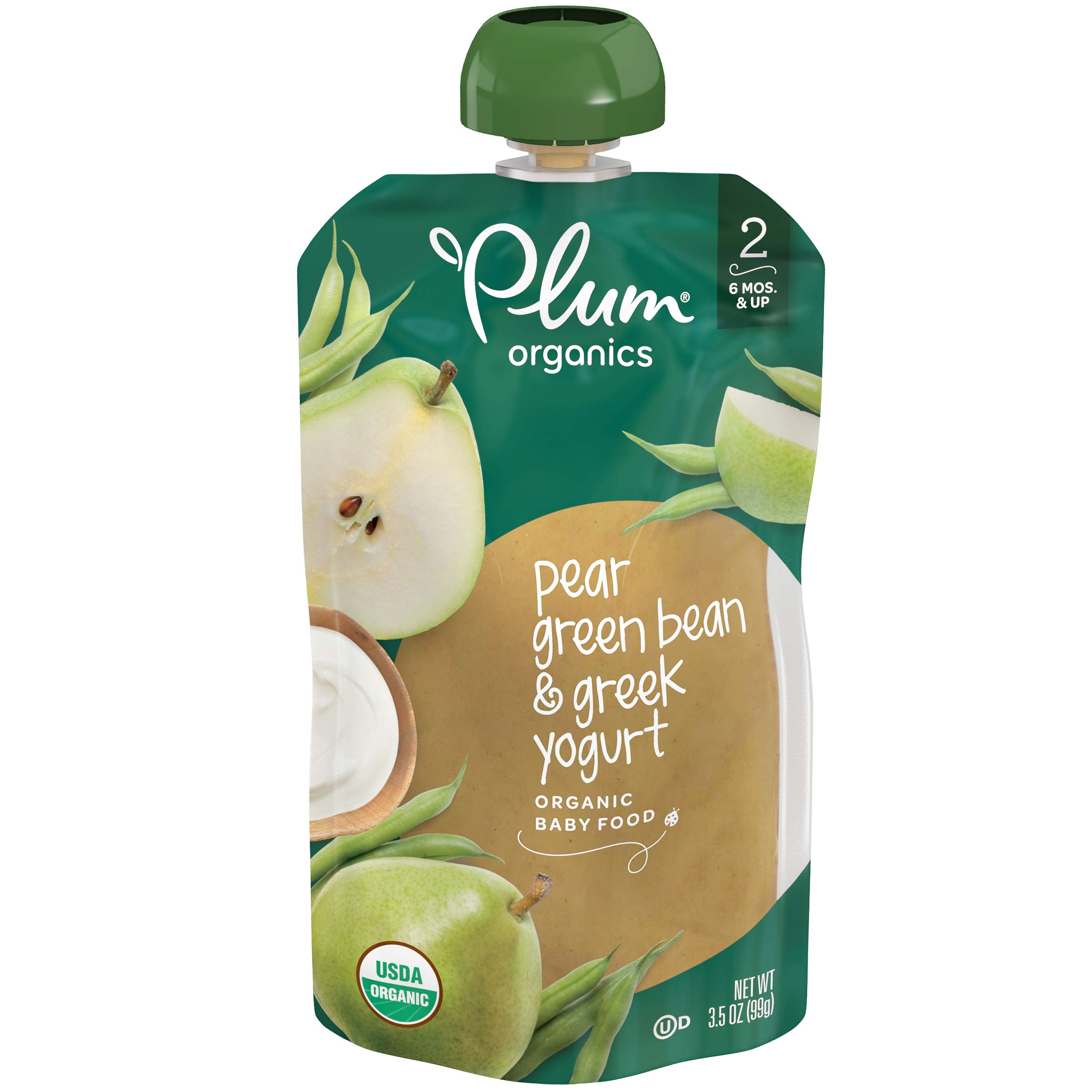 Plum Organics Just Peaches Stage 1 Baby Food Pouch 6 Pk / 3.5 oz