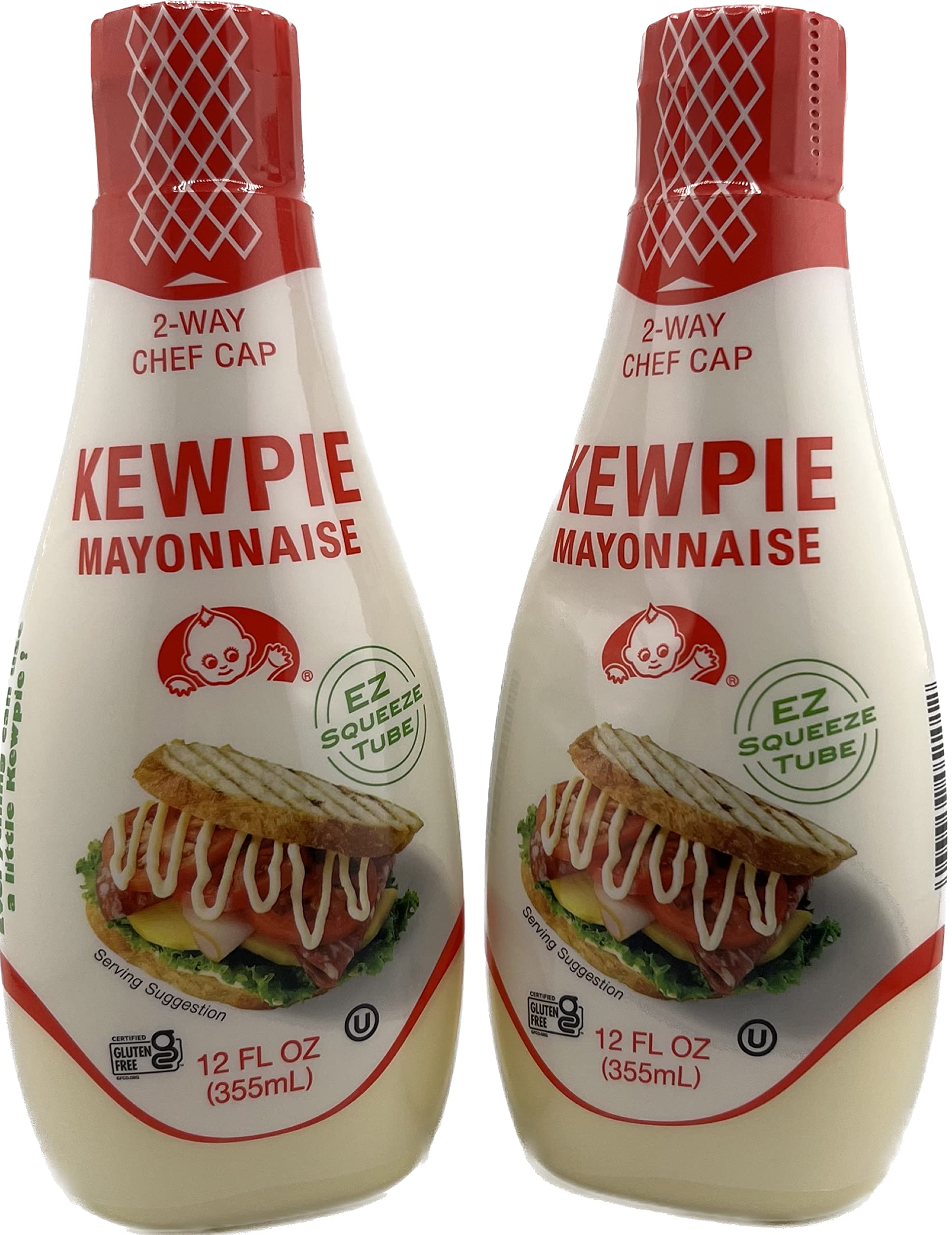 Kewpie Mayonnaise 2 Pack of 12oz Bottles of Kewpie Mayo Japanese Mayo