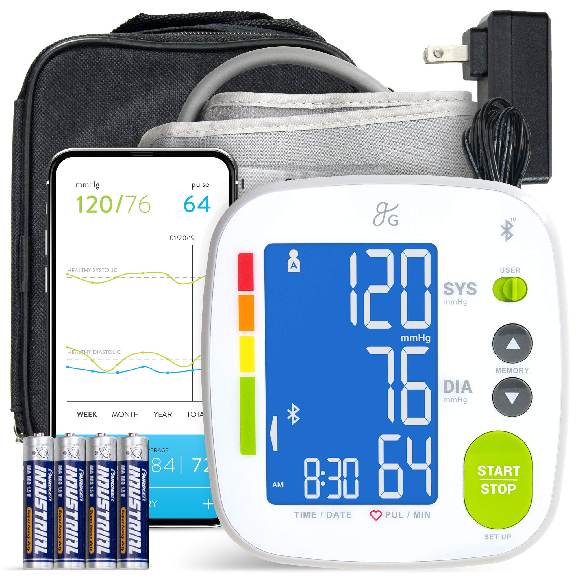 Bluetooth Blood Pressure Monitor Cuff by Balance with Upper Arm