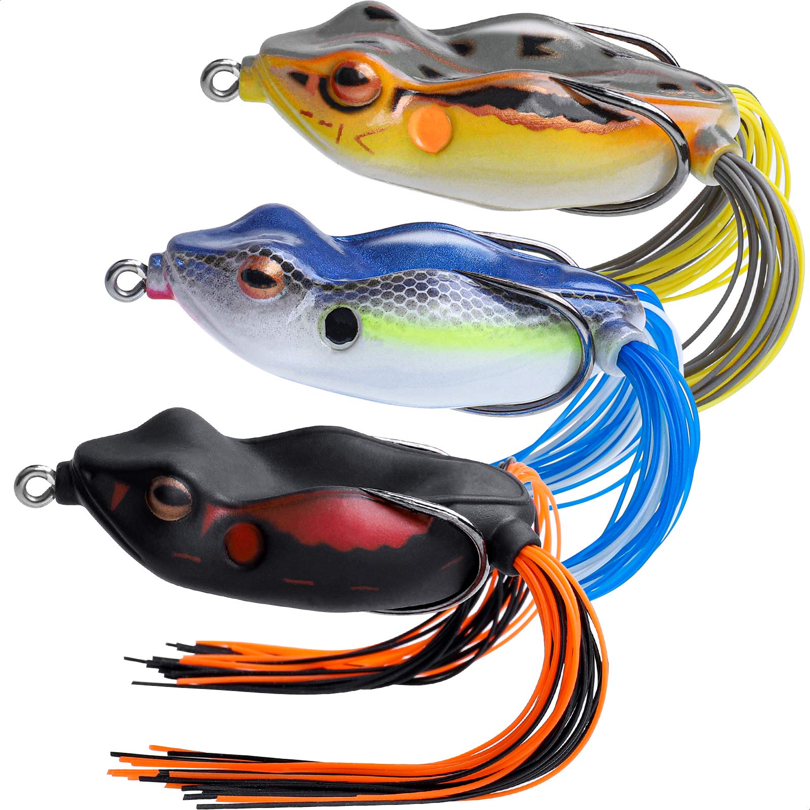 TRUSCEND Topwater Fishing Lures for Bass, Super Soft Hollow Rubber