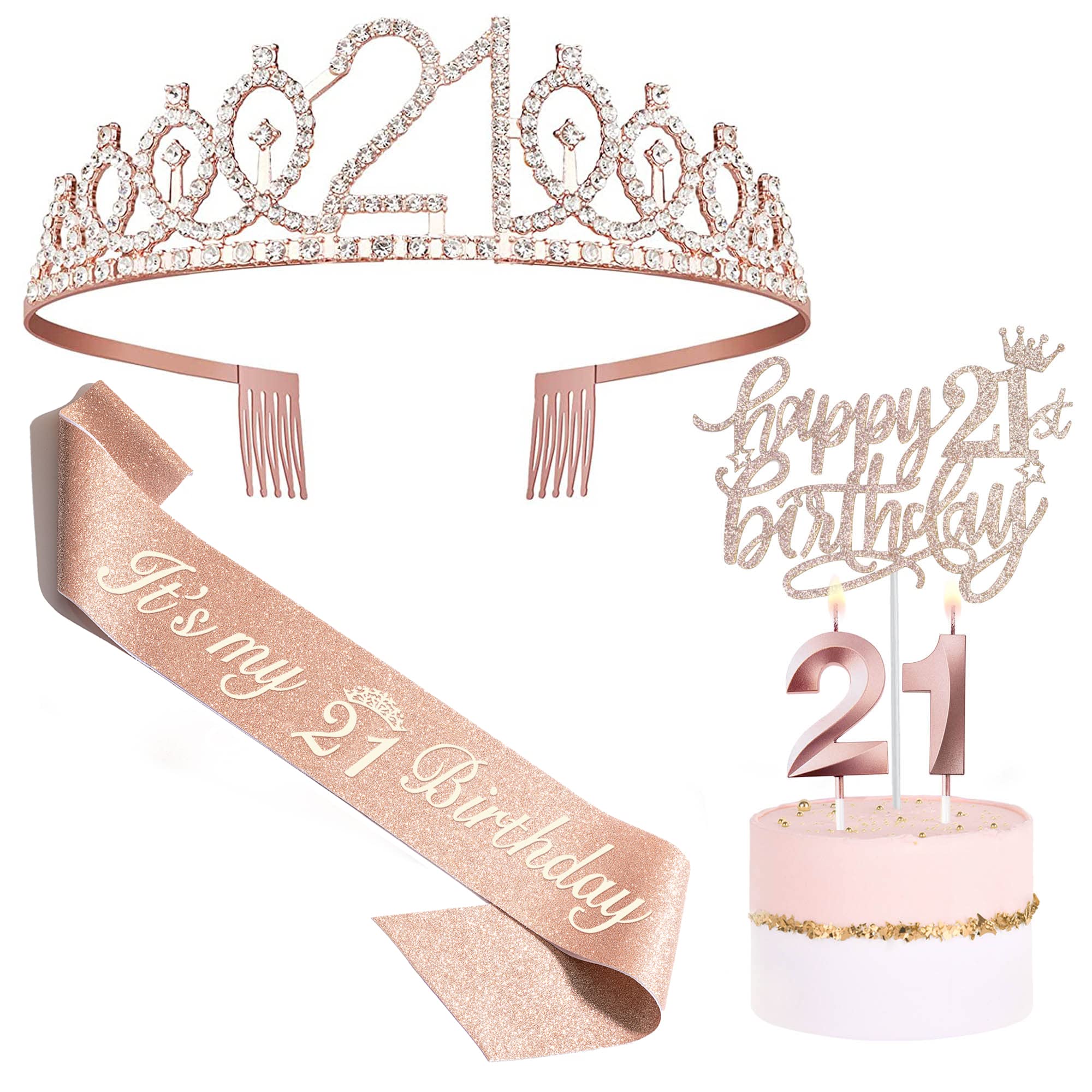 Bella Meri 21st Birthday Gifts for Women, 21st Birthday Tiara ...