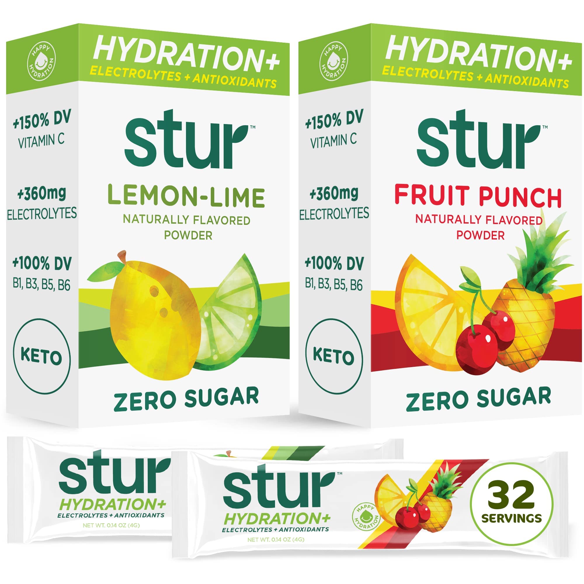 Stur - Flavor Syrups Classic Variety Pack, Natural Water Enhancer, (5  Bottles