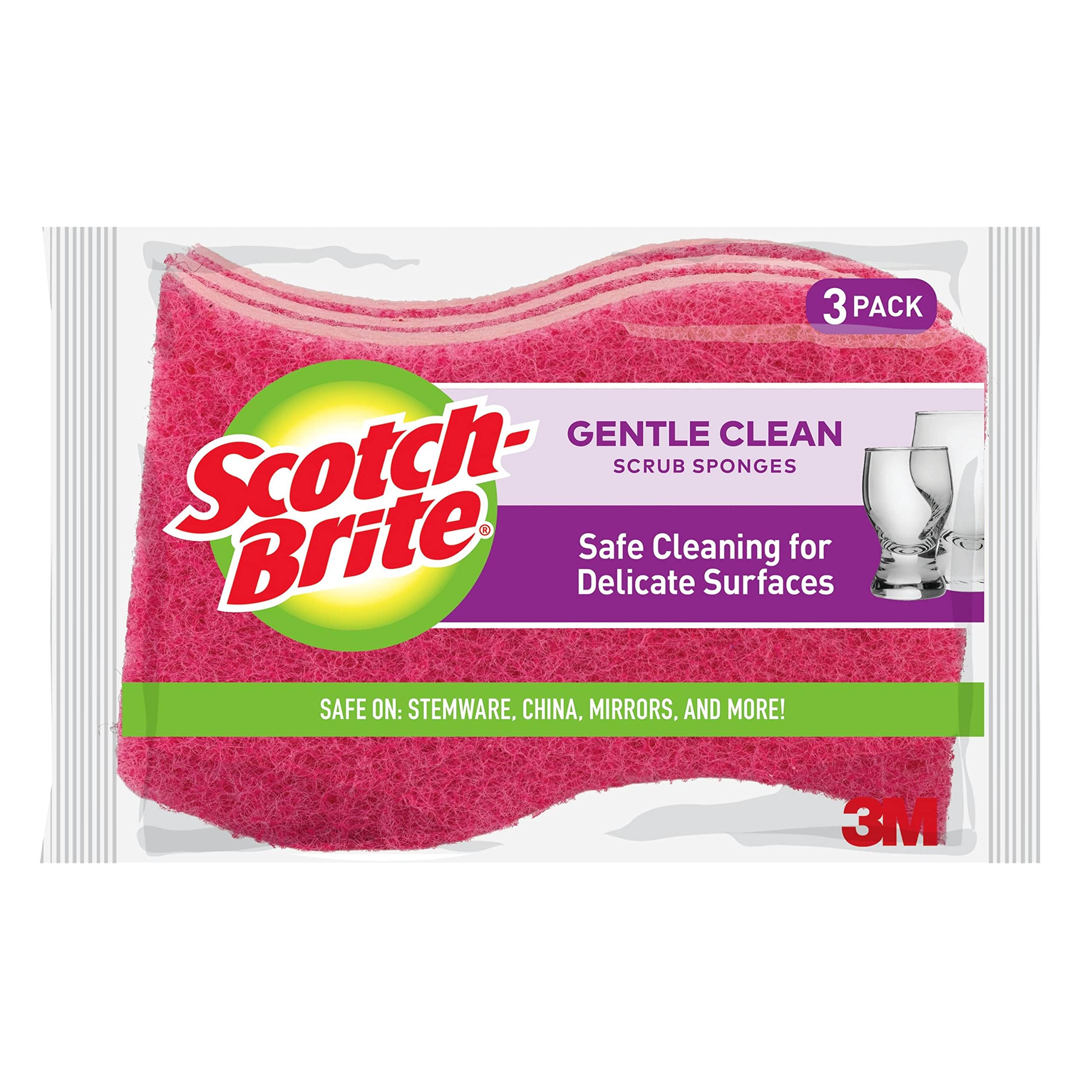 Scotch-Brite Heavy Duty Scrub Sponges, 3 Scrubbing Sponges