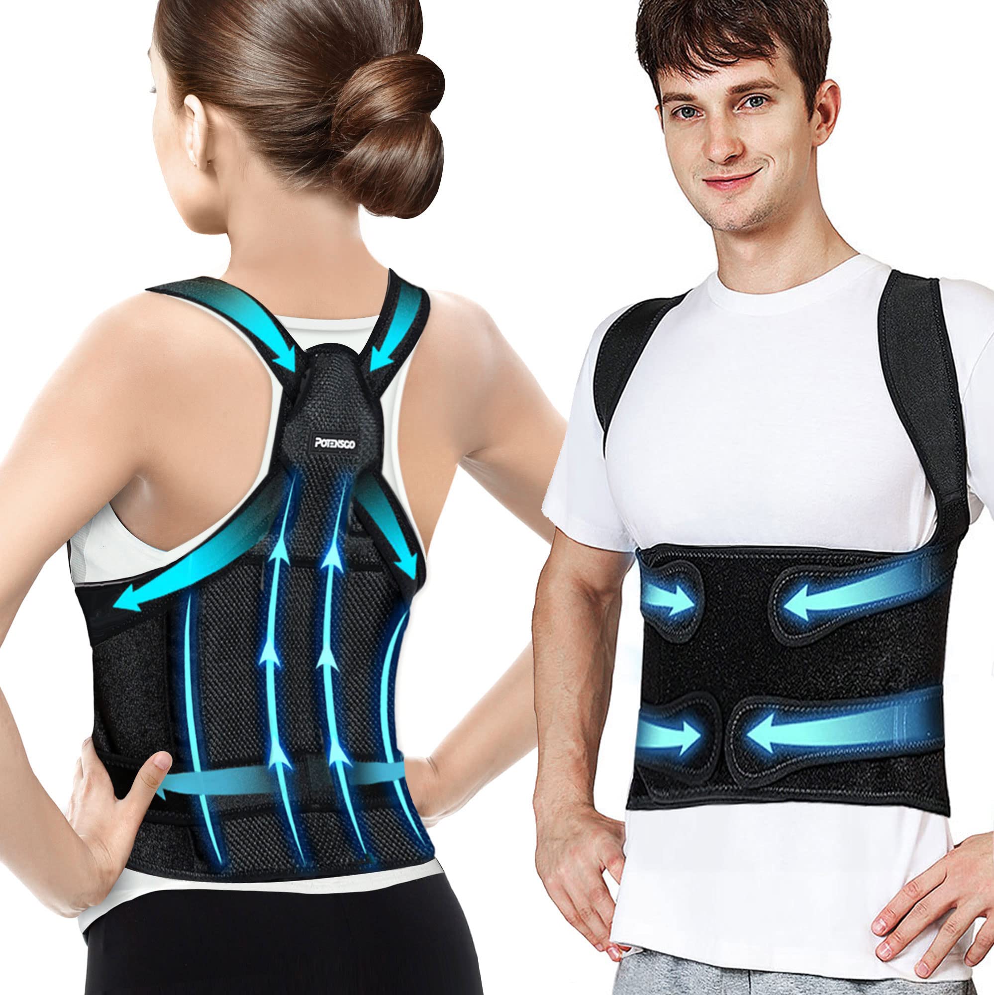 Mercase Posture Corrector for Men and Women, Posture Brace for  Back,Shoulders,Hunchback Scoliosis Correction, Adjustable and Comfortable,  Large(32-39 inches) : Health & Household 
