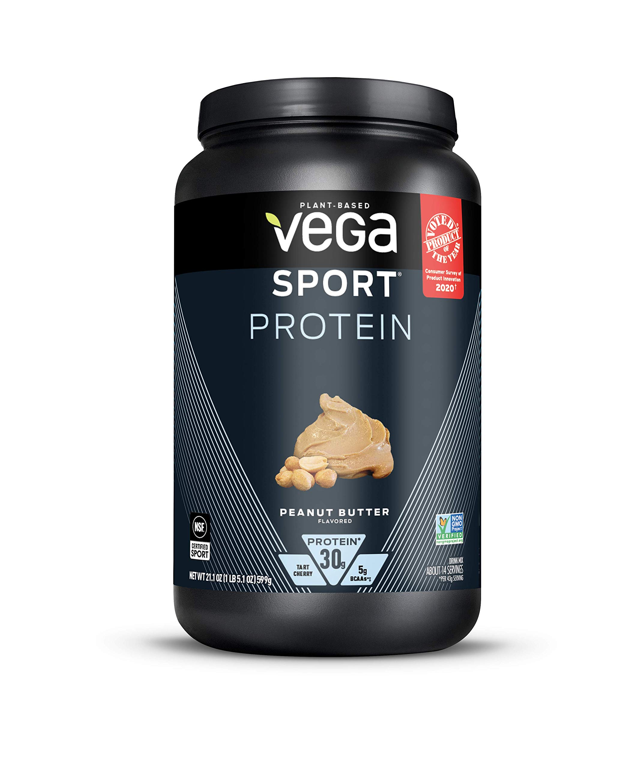 Vega Sport Protein Powder (Peanut Butter) PlantBased Vegan Protein