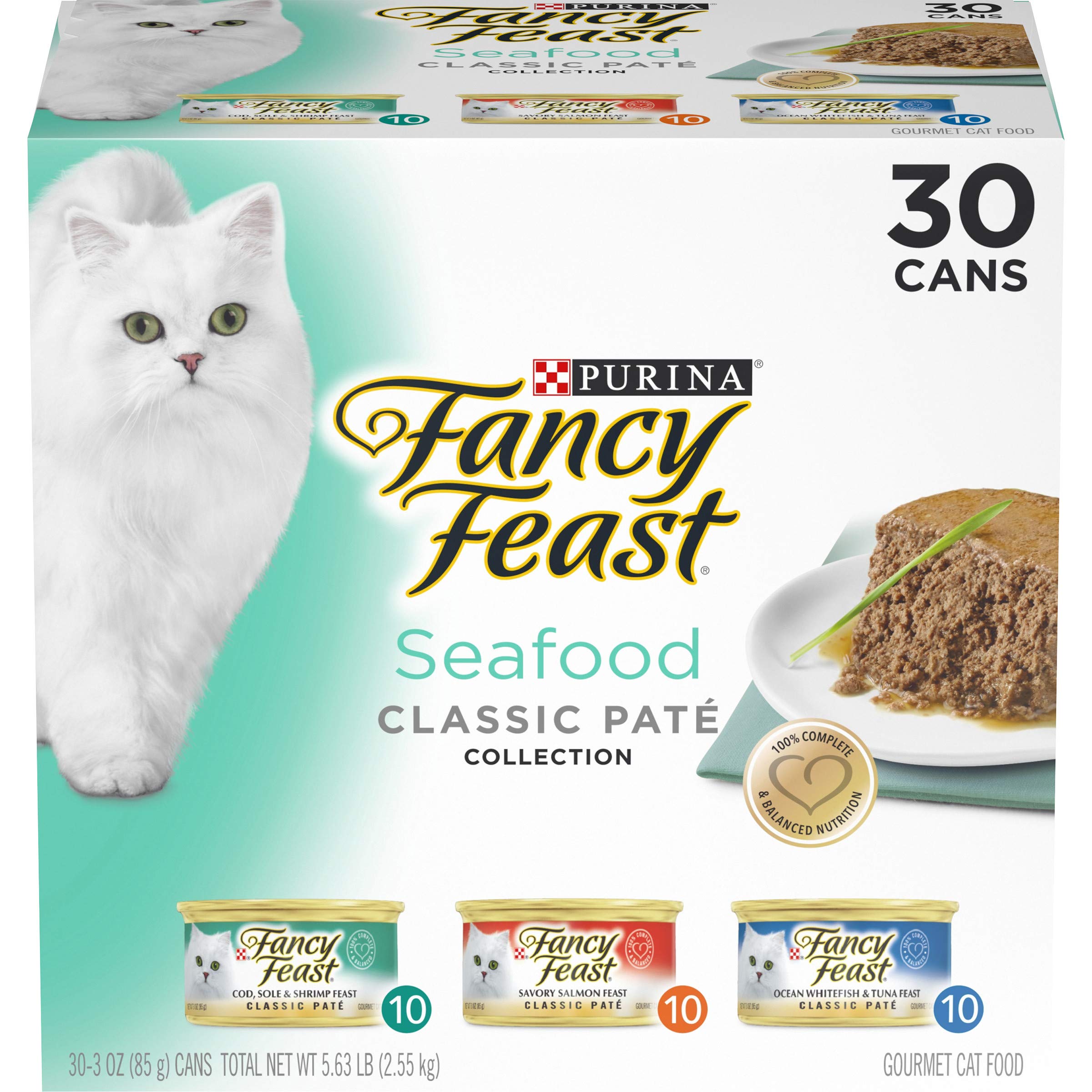 Purina Fancy Feast Grain Free Pate Wet Cat Food Variety Pack