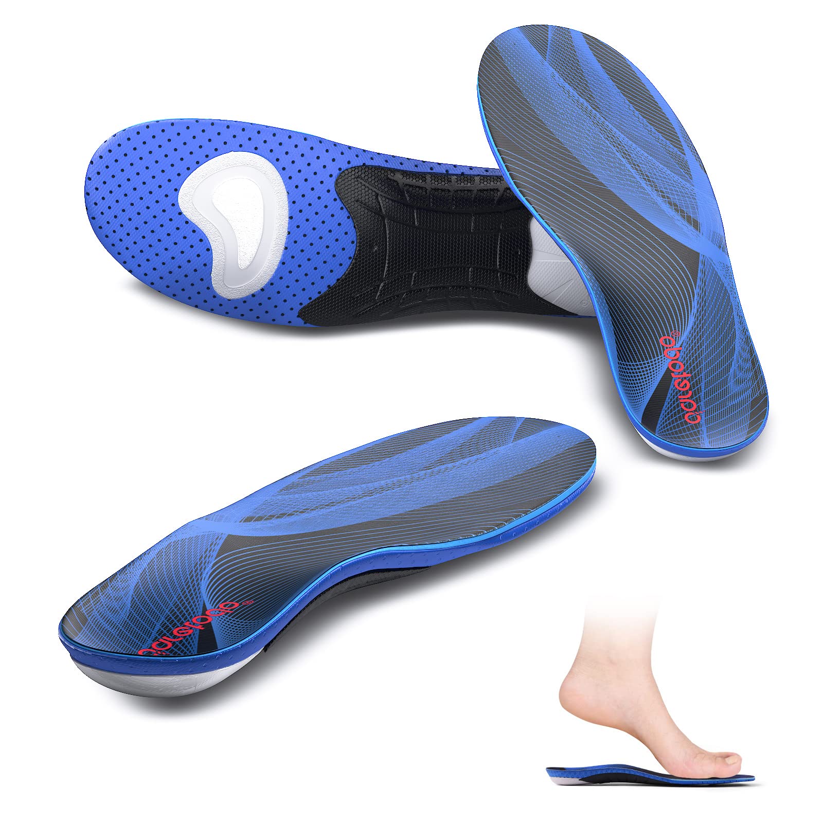 Sports Insoles Orthotics Athletes Footwear Arch Support Sneakers