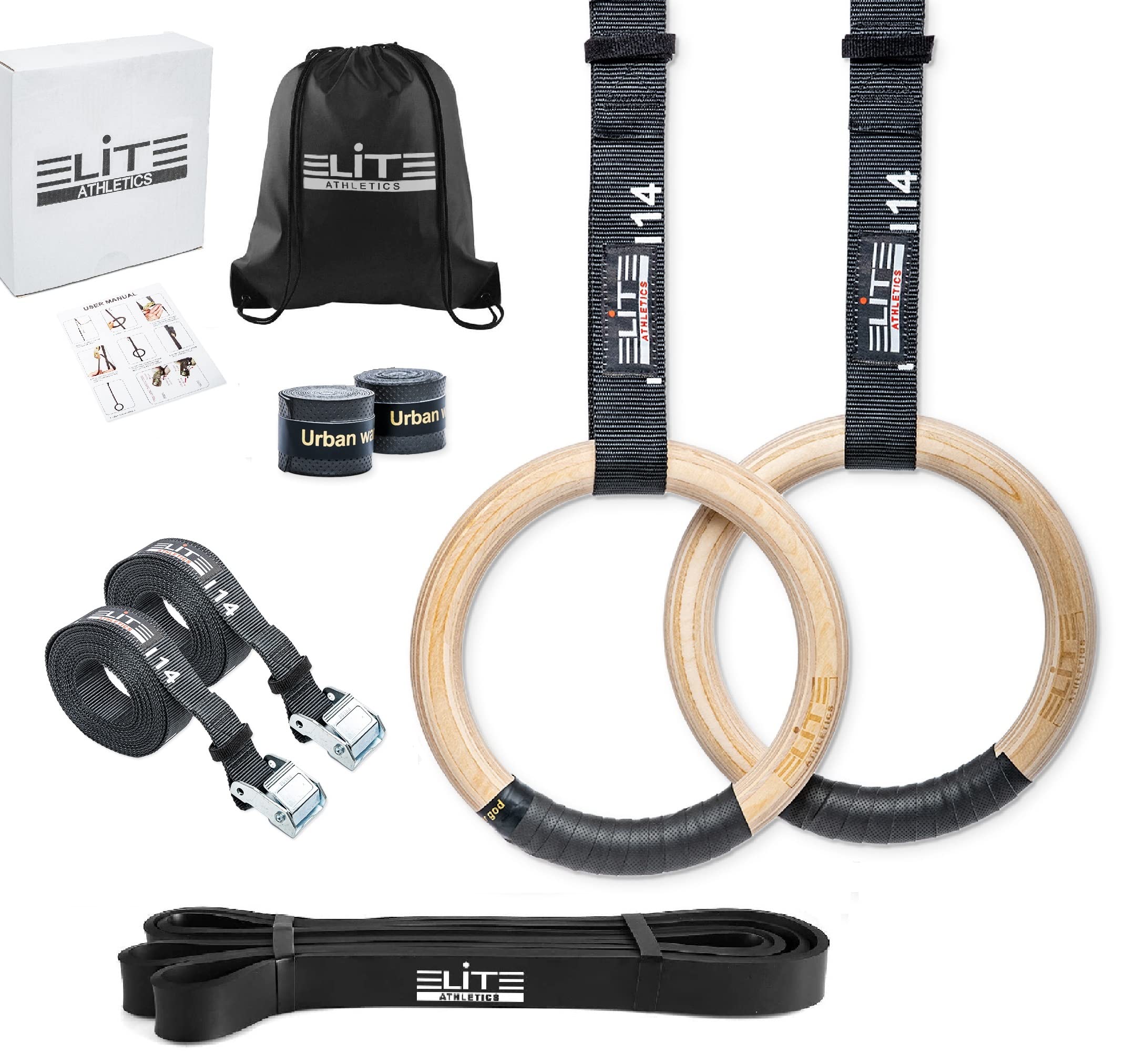 Competition Wood Gymnastic Rings - With Straps