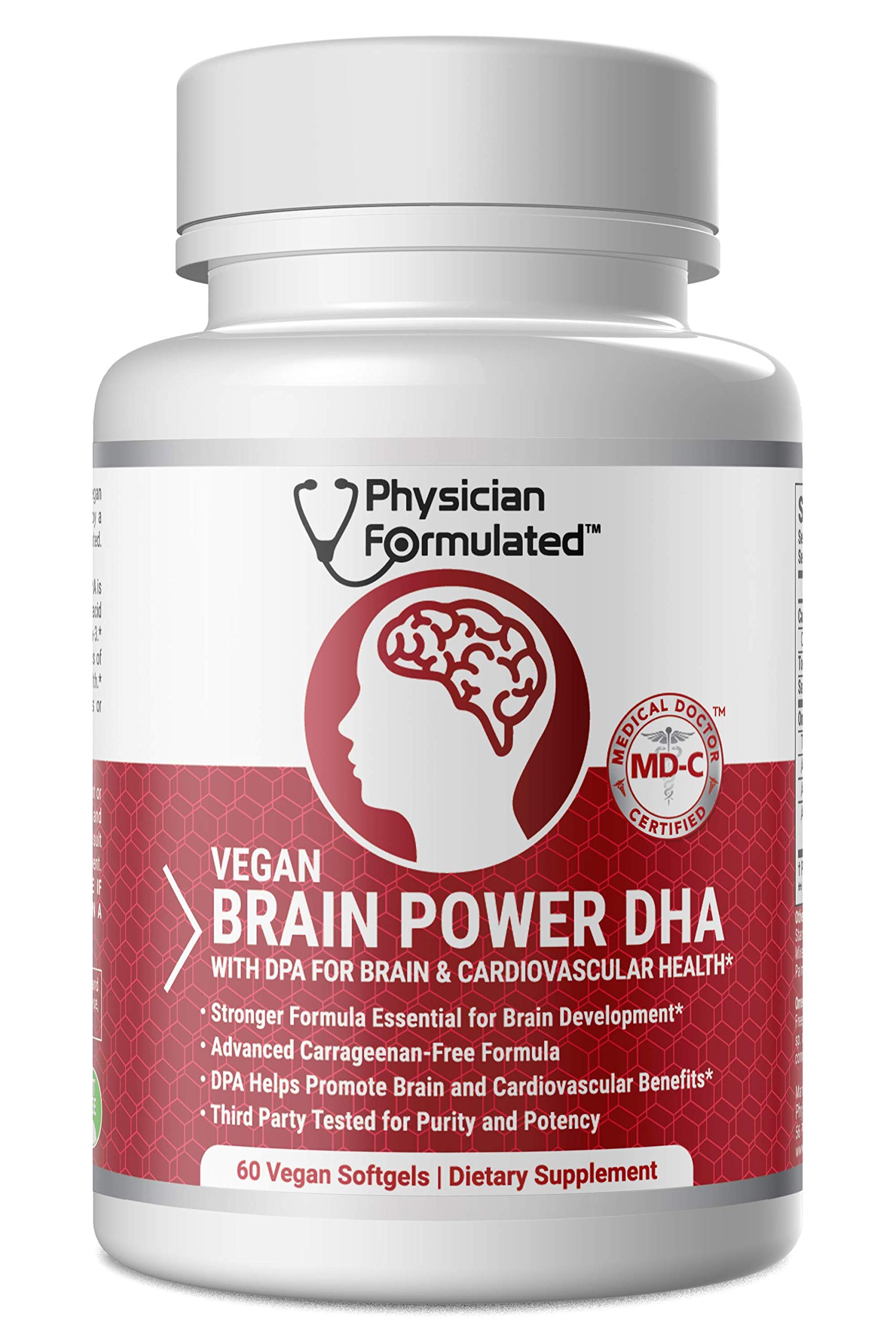 Vegan DHA for Brain and Prenatal 100 Algae Based Omega 3 Essential