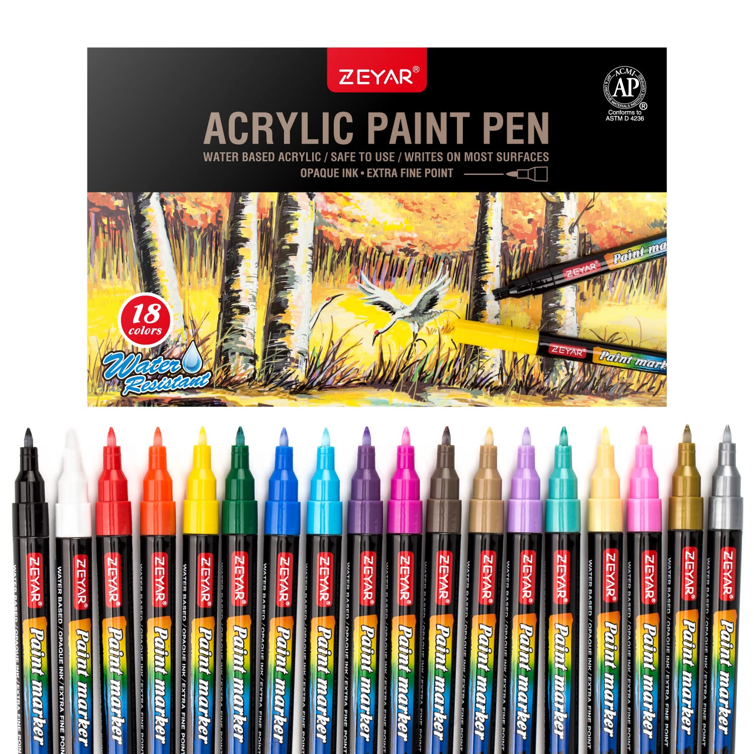 Zeyar Highlighter, Pastel Colors Chisel Tip Marker Pen, Ap