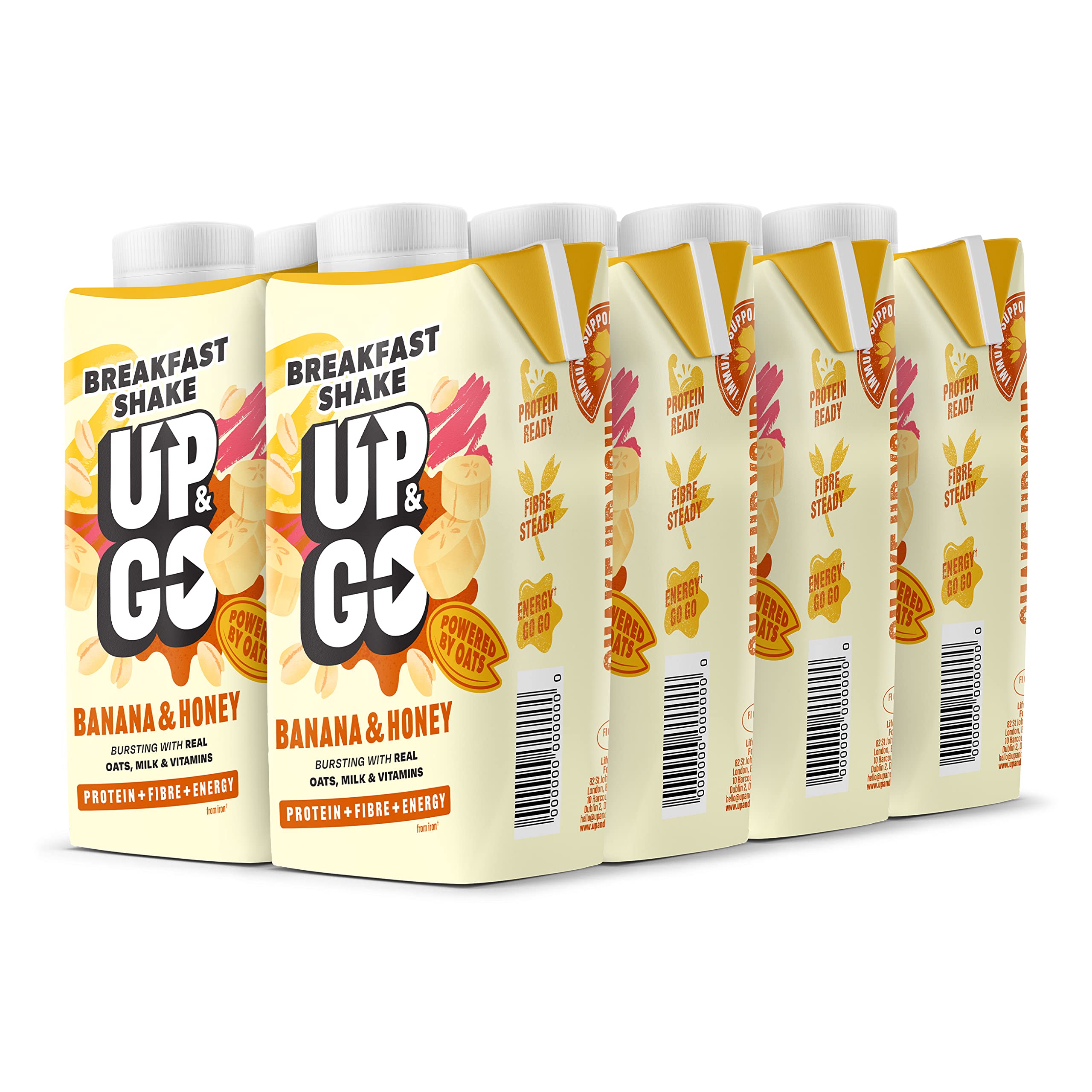 UP & GO Breakfast Drink - Banana & Honey High Protein Calcium