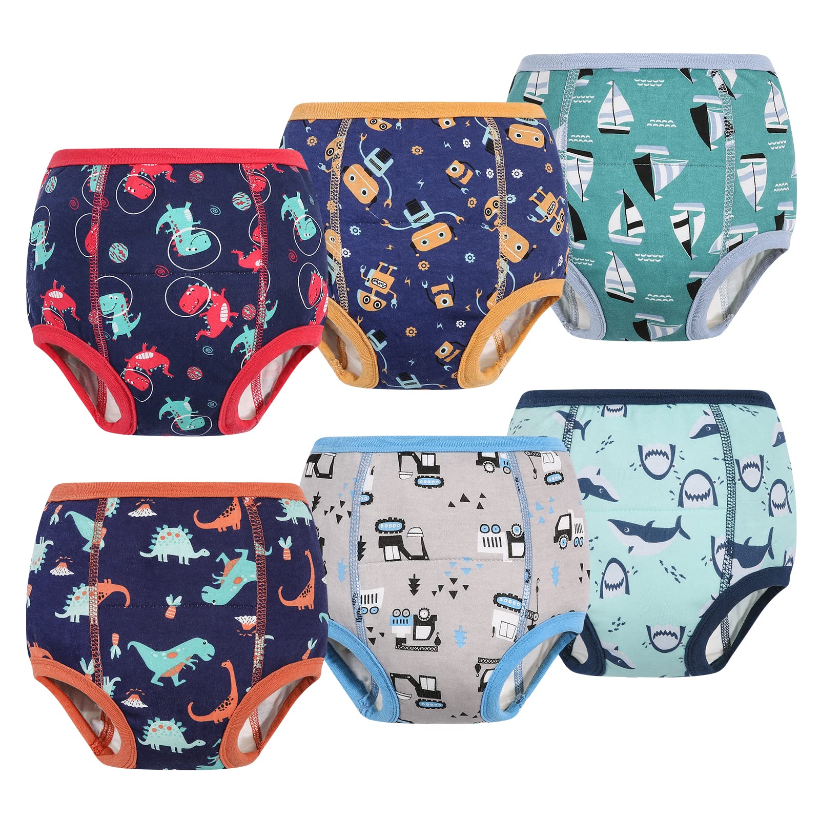 SMULPOOTI Toddler Training Underwear Comfy and Thick Cotton Toddler  Training Underwear Boys 4T 6 Packs 4T Boys