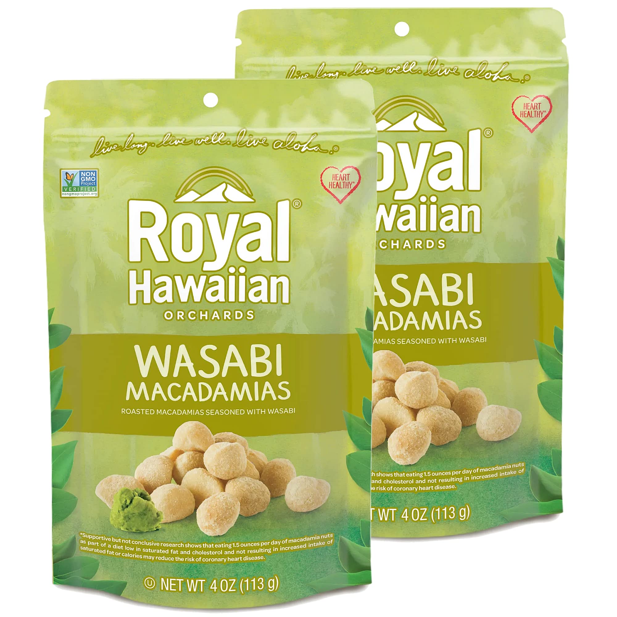 Royal Hawaiian Orchards Wasabi Macadamia Nuts Gluten Free Vegan