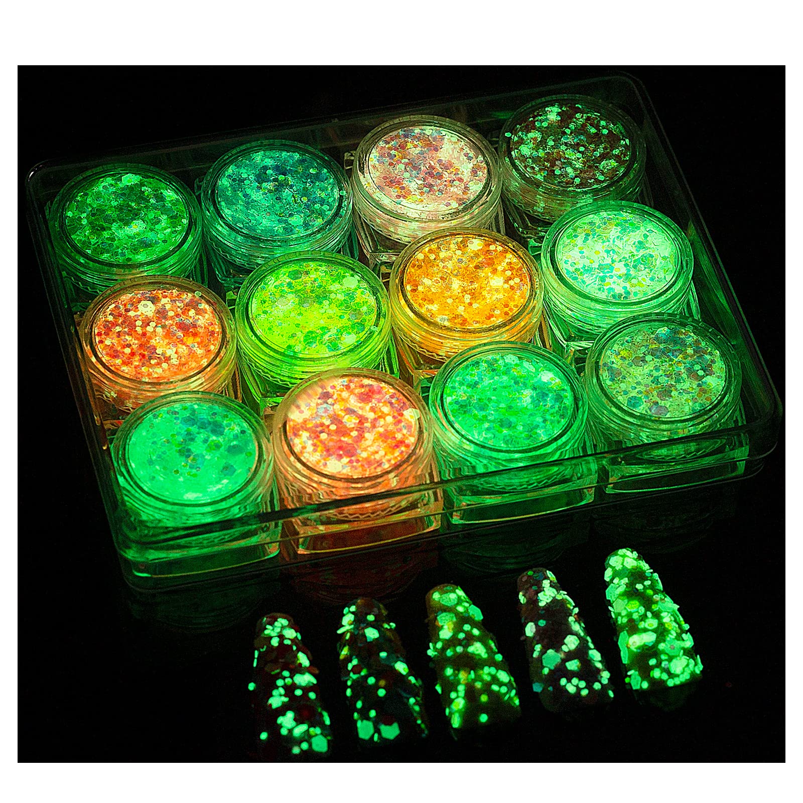 Chunky Glow in the Dark Glitter - Craft Adhesive Products