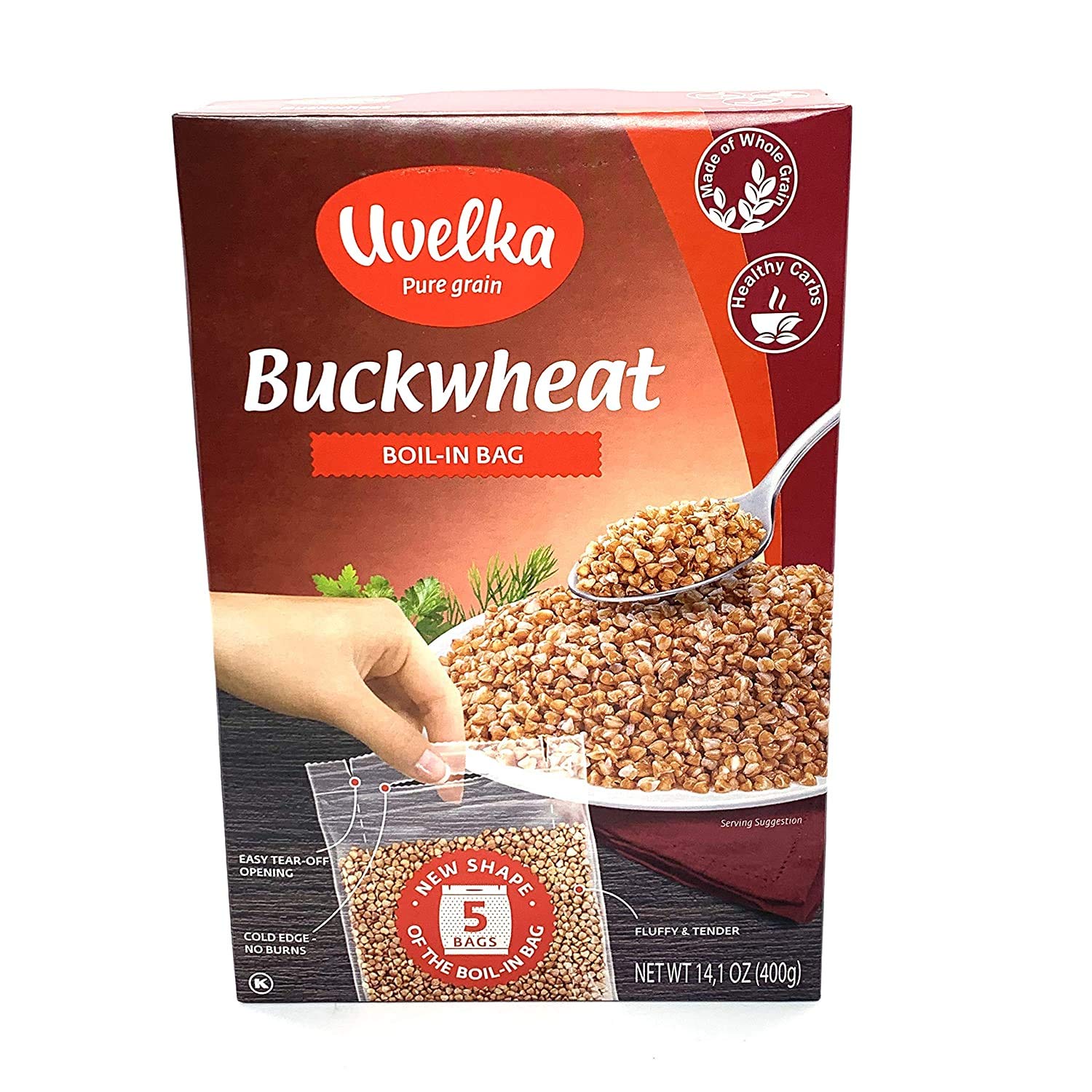 Uvelka Buckwheat BOIL-IN-BAG 8 Bags 80 Gr (Pack of 2) - Walmart.com