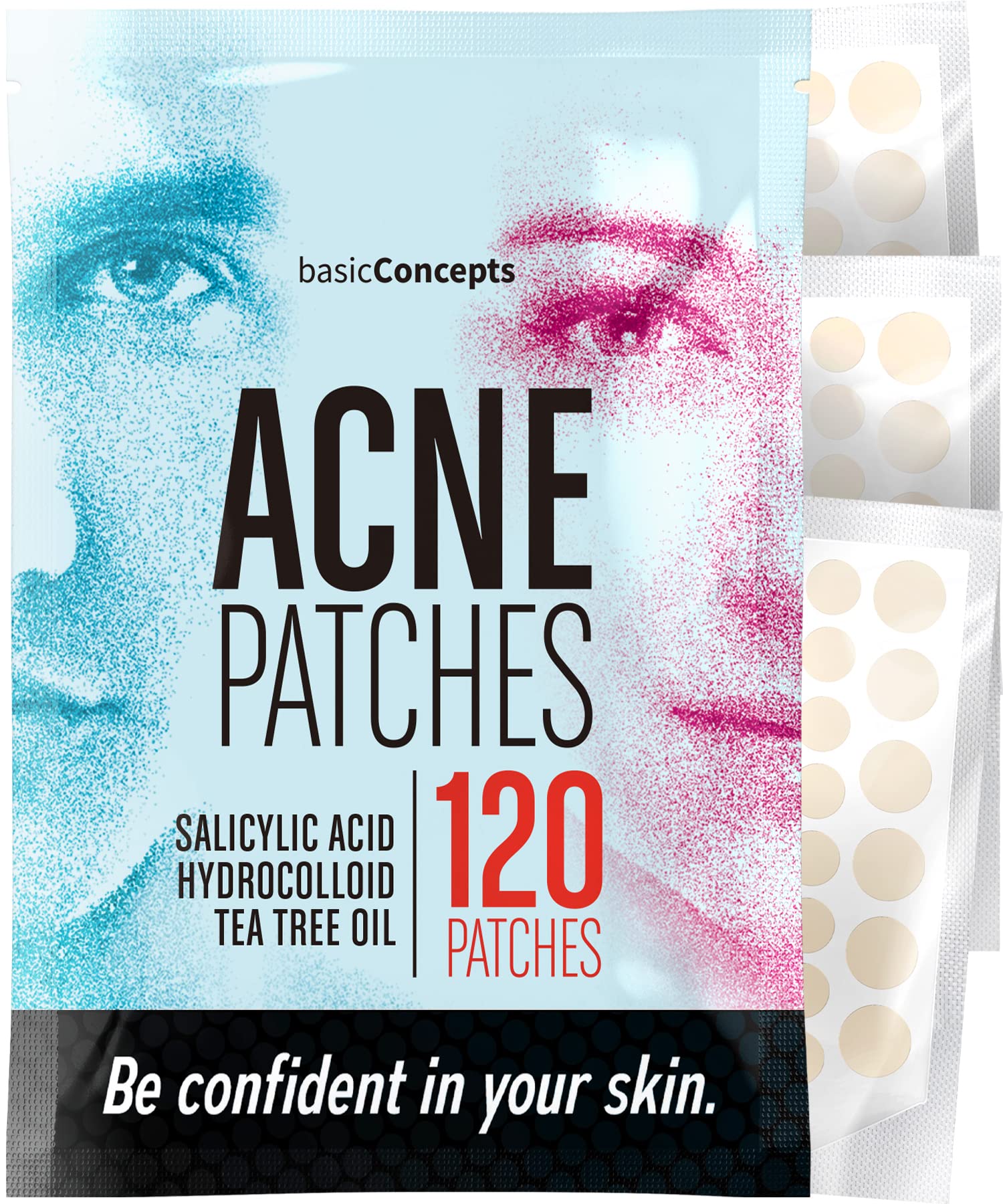 Acne Patches 120 Pack With Salicylic Acid And Tea Tree Oil Hydrocolloid Pimple Stickers For 