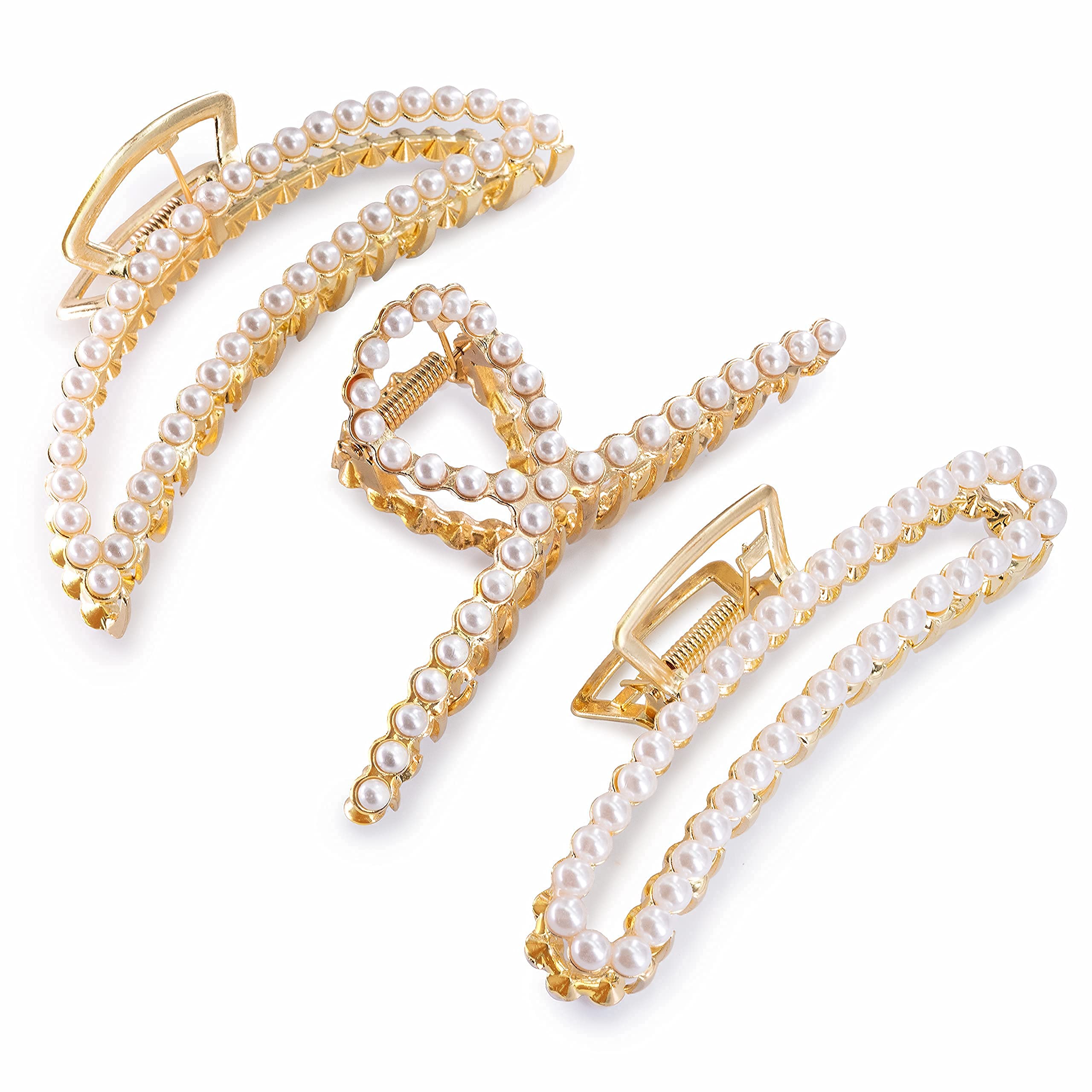 Big Large Pearls Hair Claw Large Size Hair Clip for Women Ladies Banana  Clip/