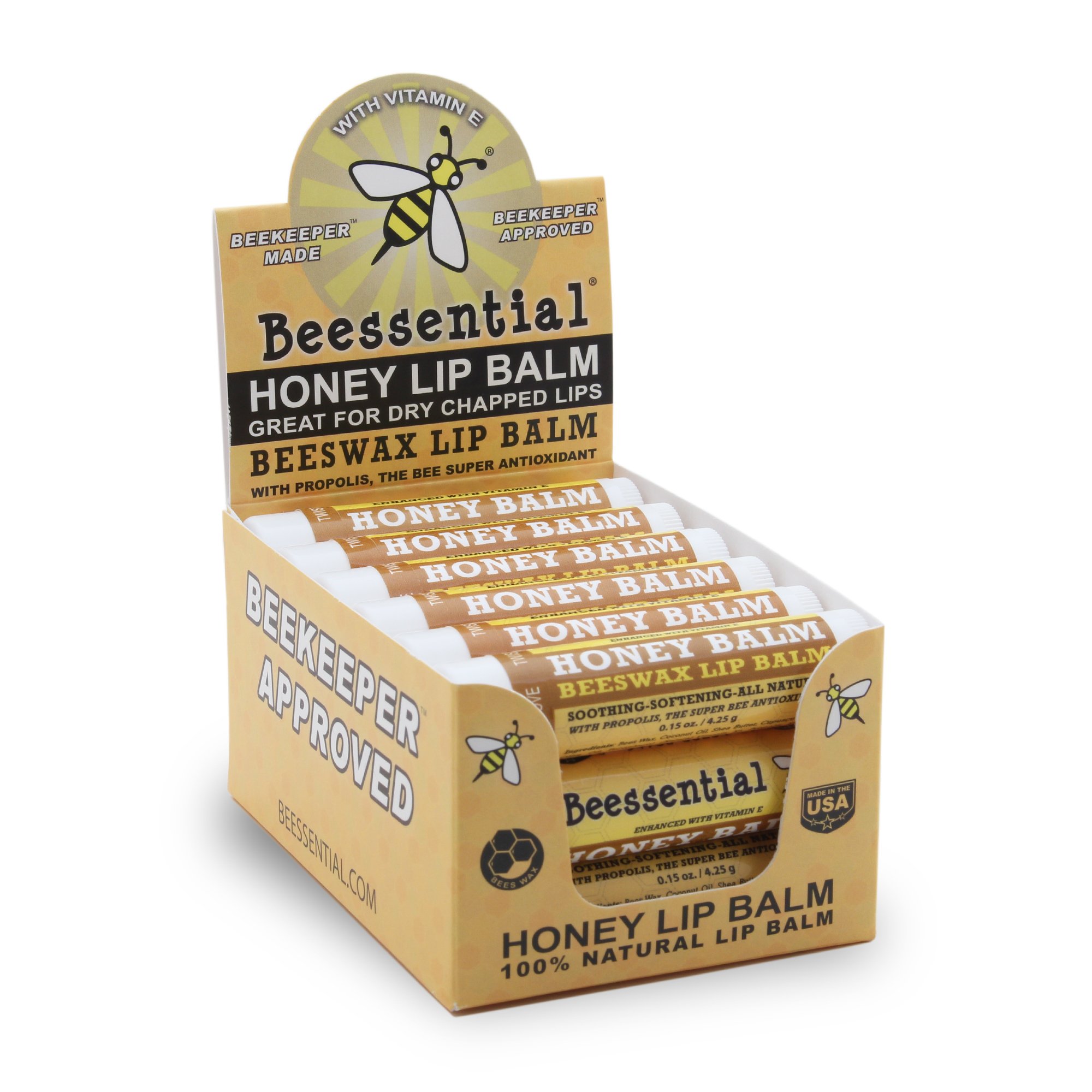 Honey Beeswax Lip Balm - Beekeeper Made & Beekeeper Approved