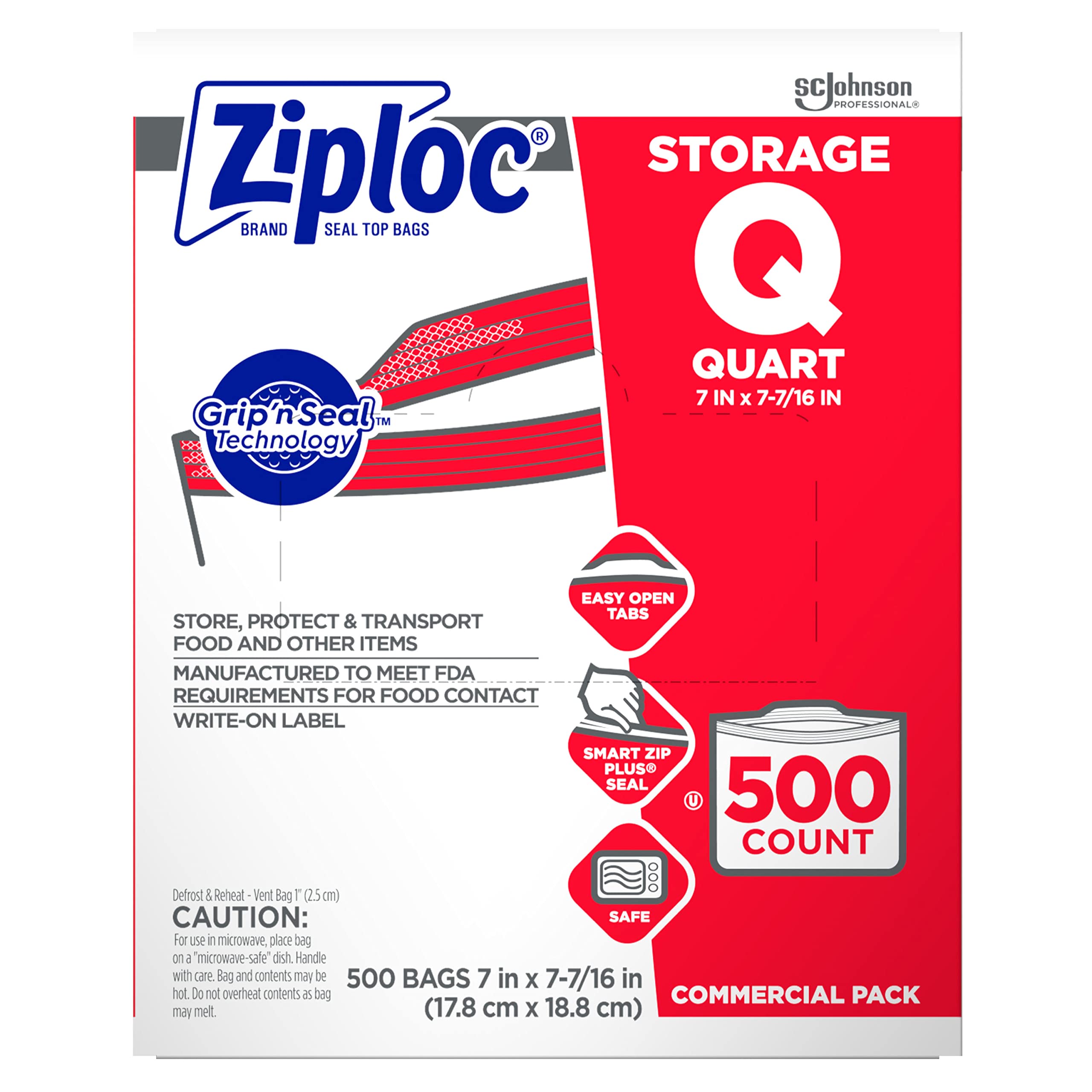 Ziploc bags 54 x Freezer Quart storage ziplock Grip N Seal SC Johnson new