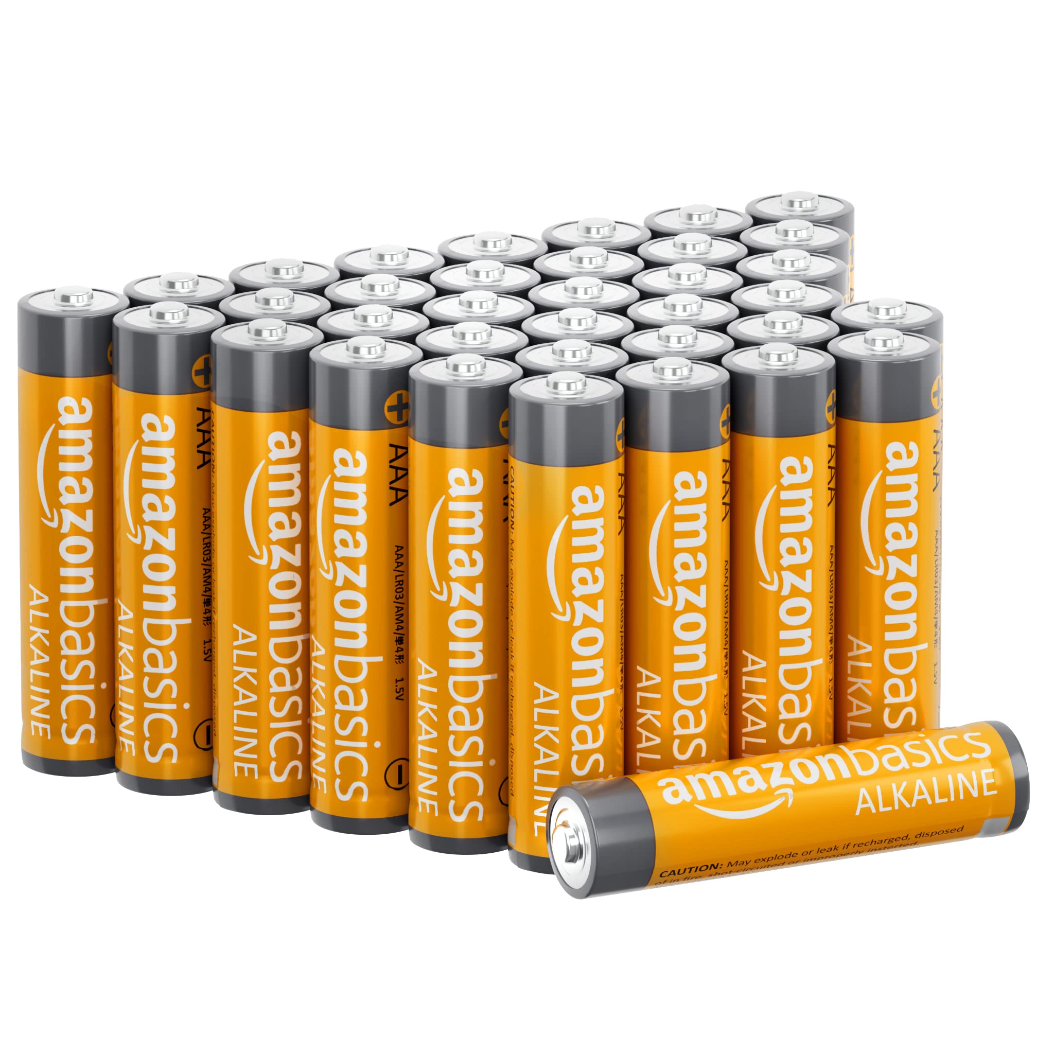 Basics 8-Pack AAA Alkaline High-Performance Batteries, 1.5 Volt,  10-Year Shelf Life