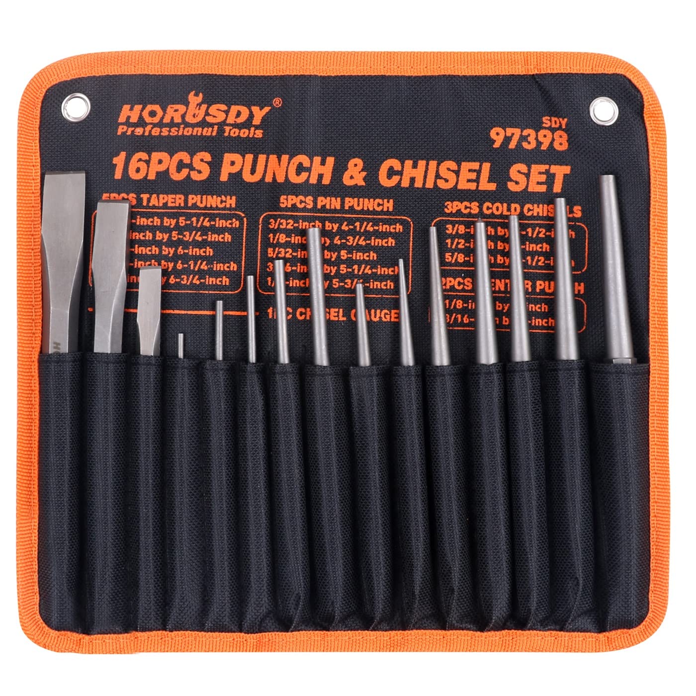 4 Piece Center Punch, 1/8-1/4 