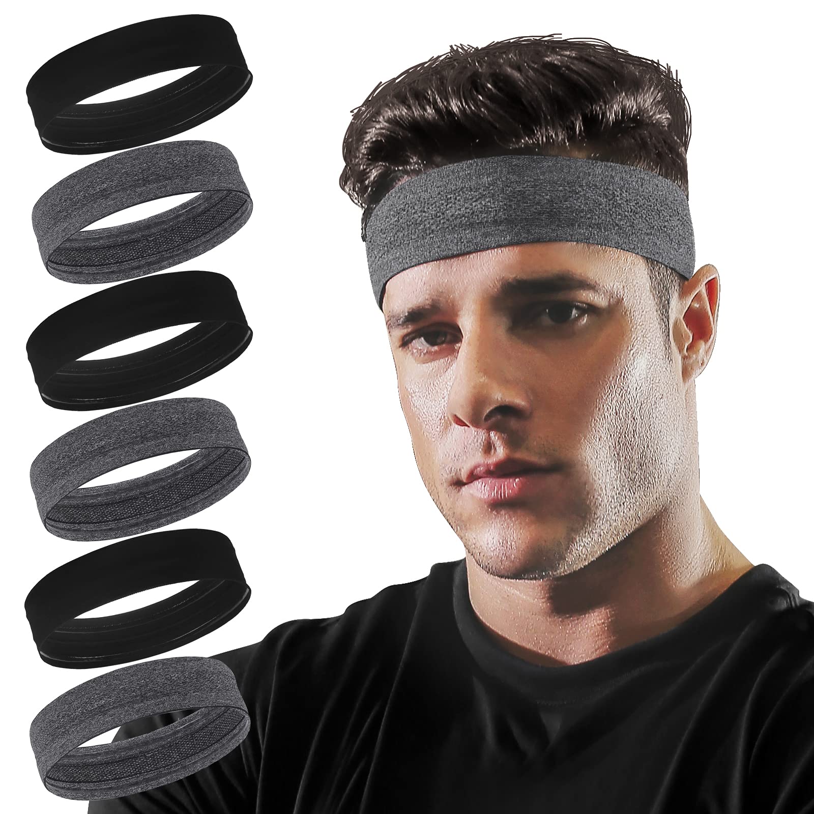 Running Headband Non Slip Workout Sweatbands Adjustable Sports Headbands  Sweat Wicking Headbands for Short Hair Women, Headbands -  Canada