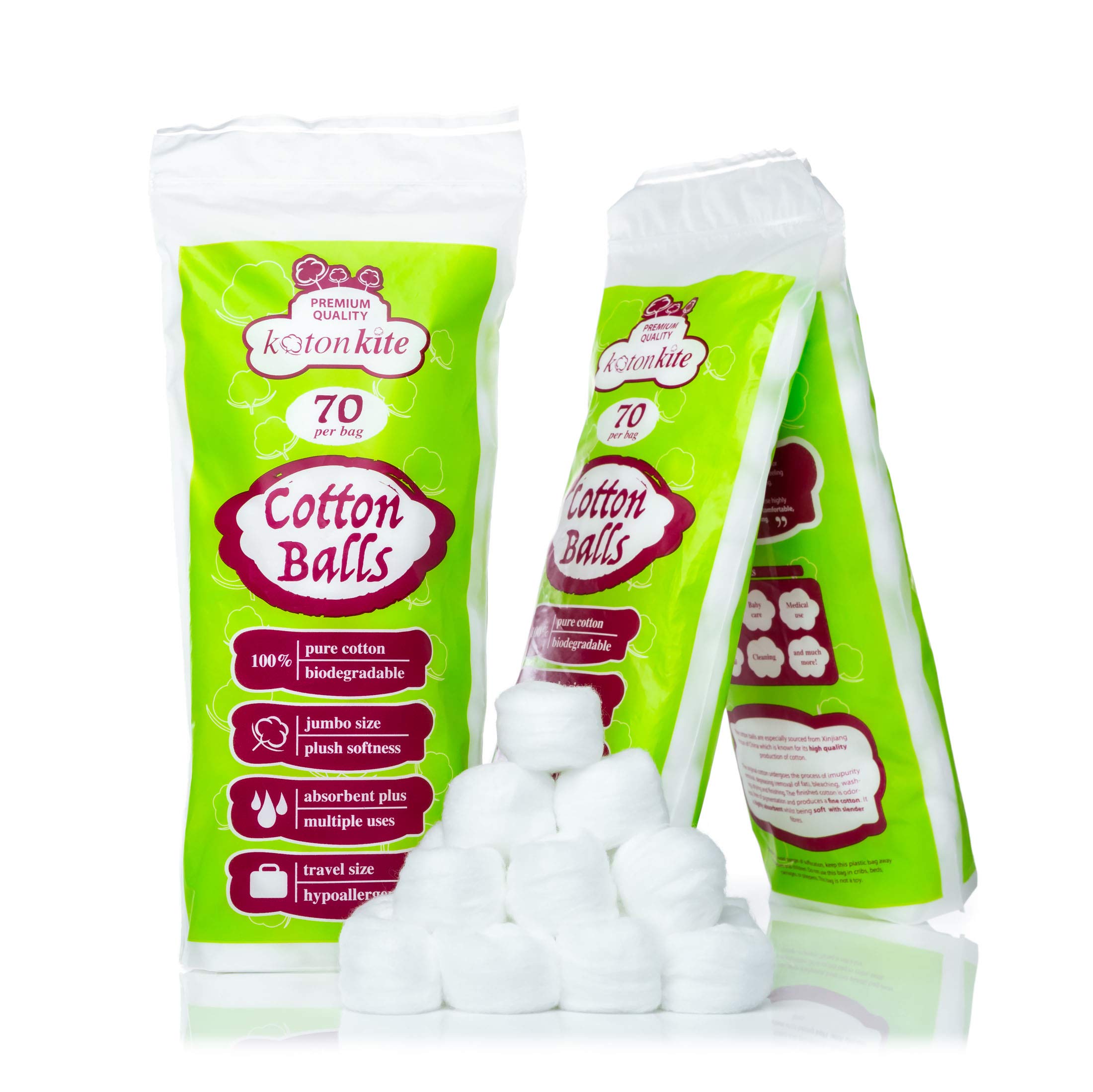  Jumbo Cotton Balls for Facial Treatments, Nails and