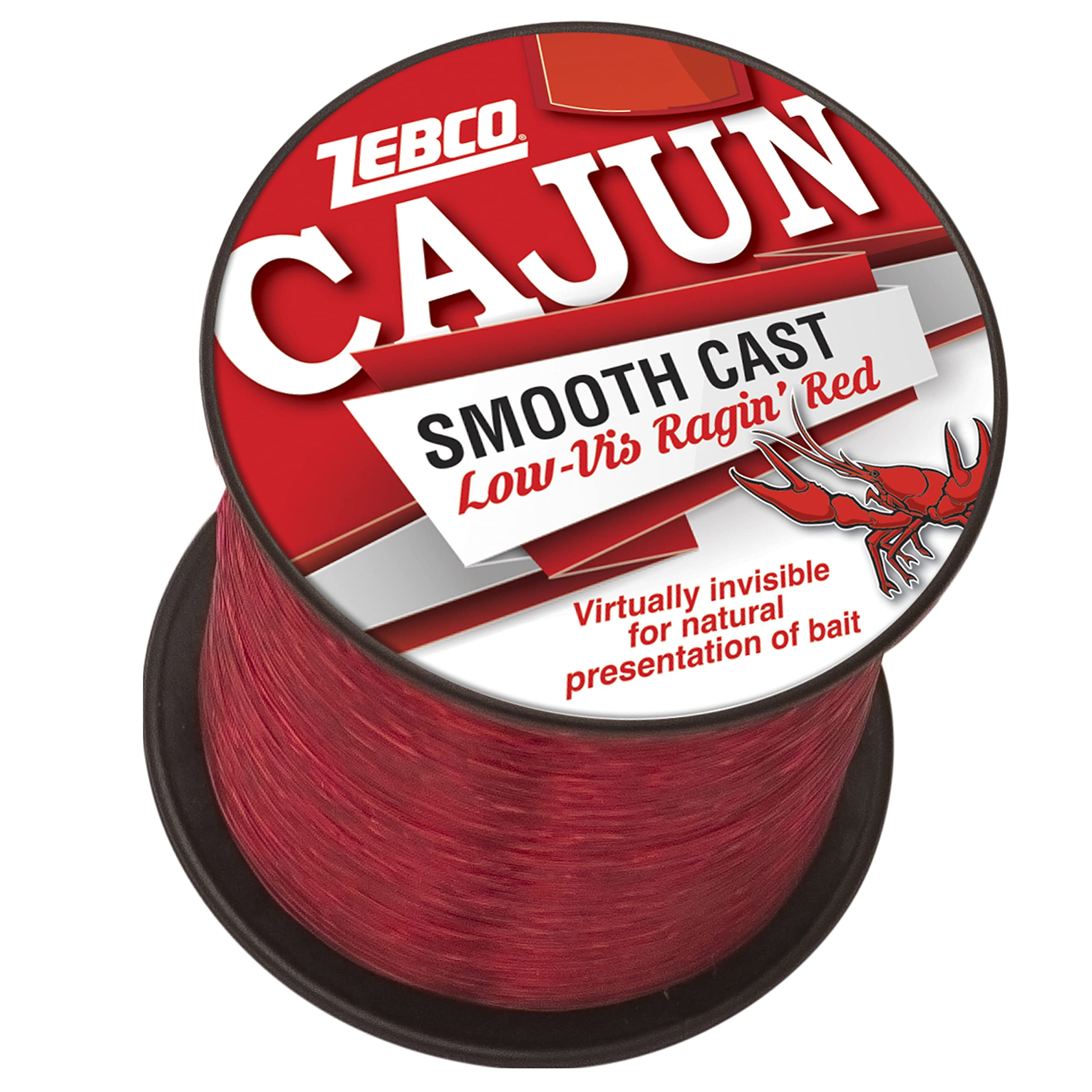 Zebco Cajun Line Smooth Cast Fishing Line Low Vis Ragin Red Quarter Pound  Spool 1450-yard10