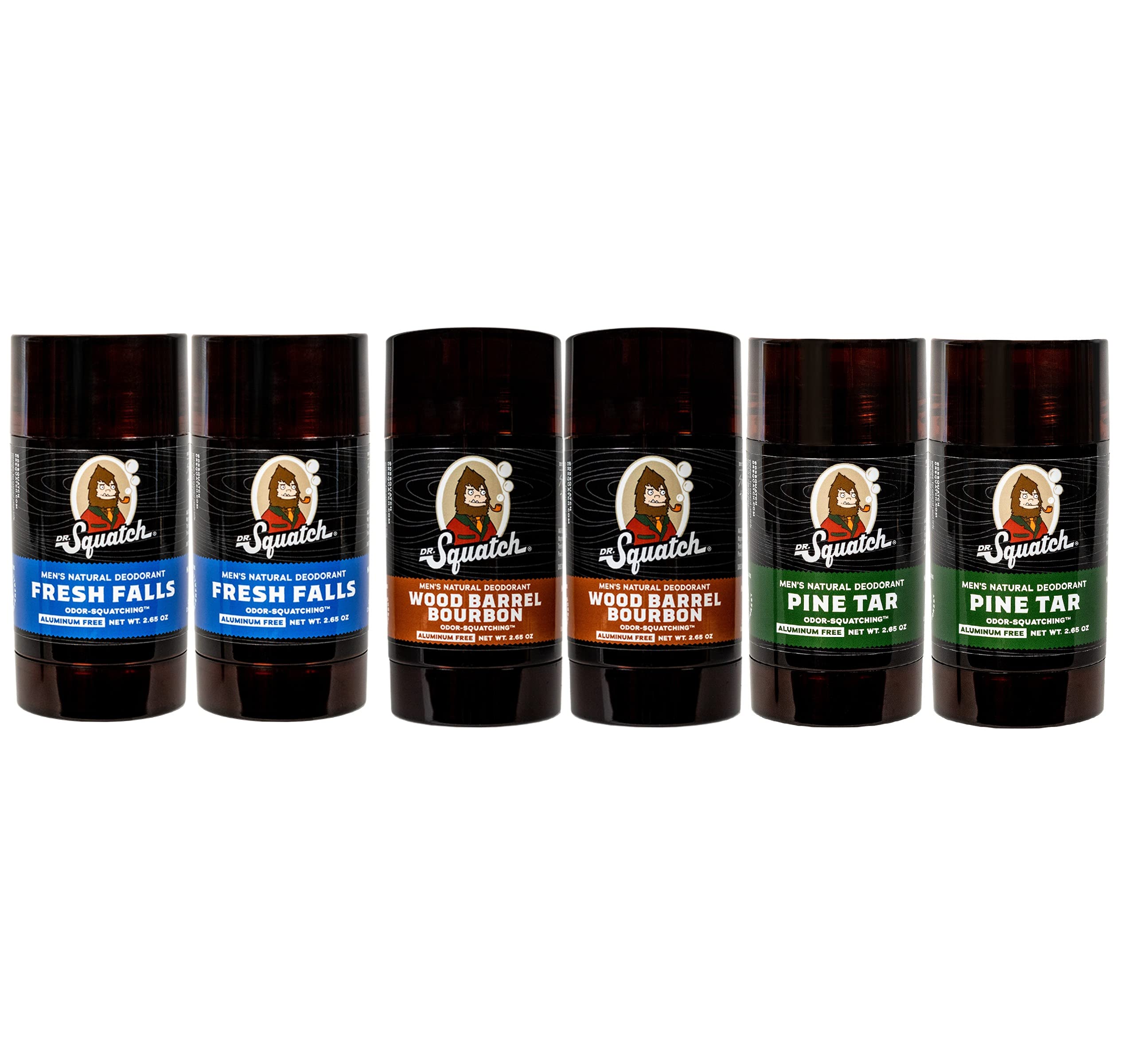 Dr. Squatch Natural Deodorant for Men – Odor-Squatching Men's Deodorant  Aluminum Free - Fresh Falls 2.65 oz (1 Pack)
