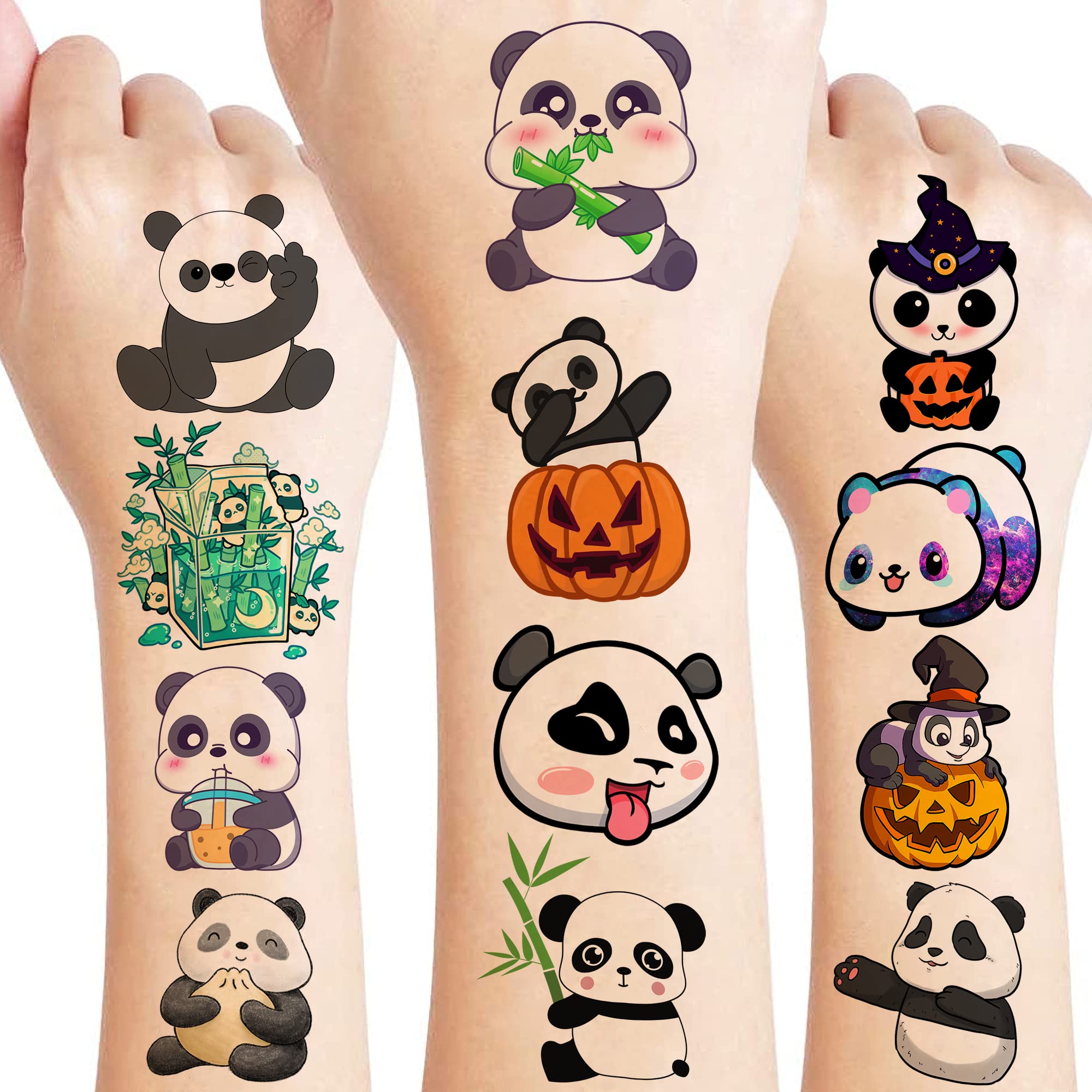 Waterproof TemporaryTatoo Sticker Couple Animal Cute Panda Heart Art Tattoo  Water Transfer Fake Flash Tatto For Man Women - AliExpress