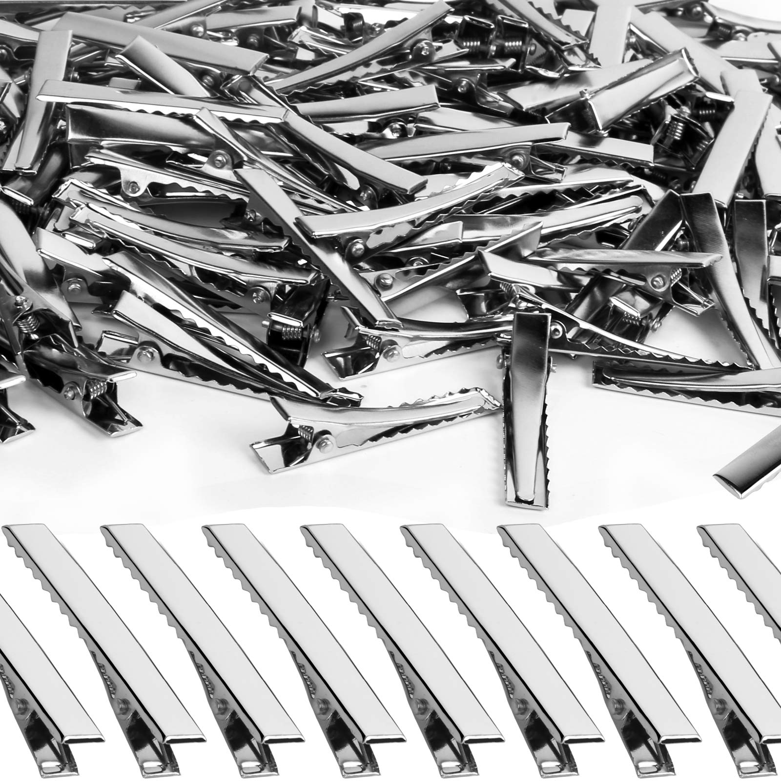 150 Pieces Alligator Hair Clips Flat Top with Teeth Metal Crocodile Hair  Pins Curl Clips Single Prong for Hair Care, Arts & Crafts Projects - 3 Sizes