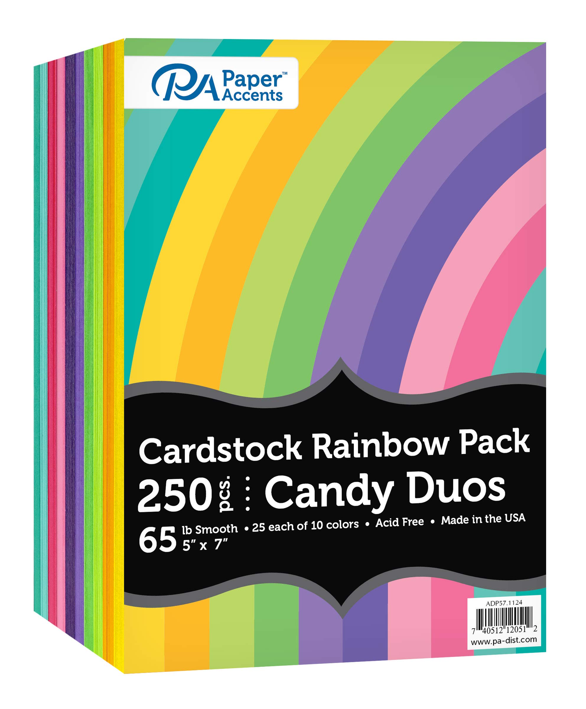 PA Paper Accents Rainbow Cardstock Variety Pack, Candy Duo