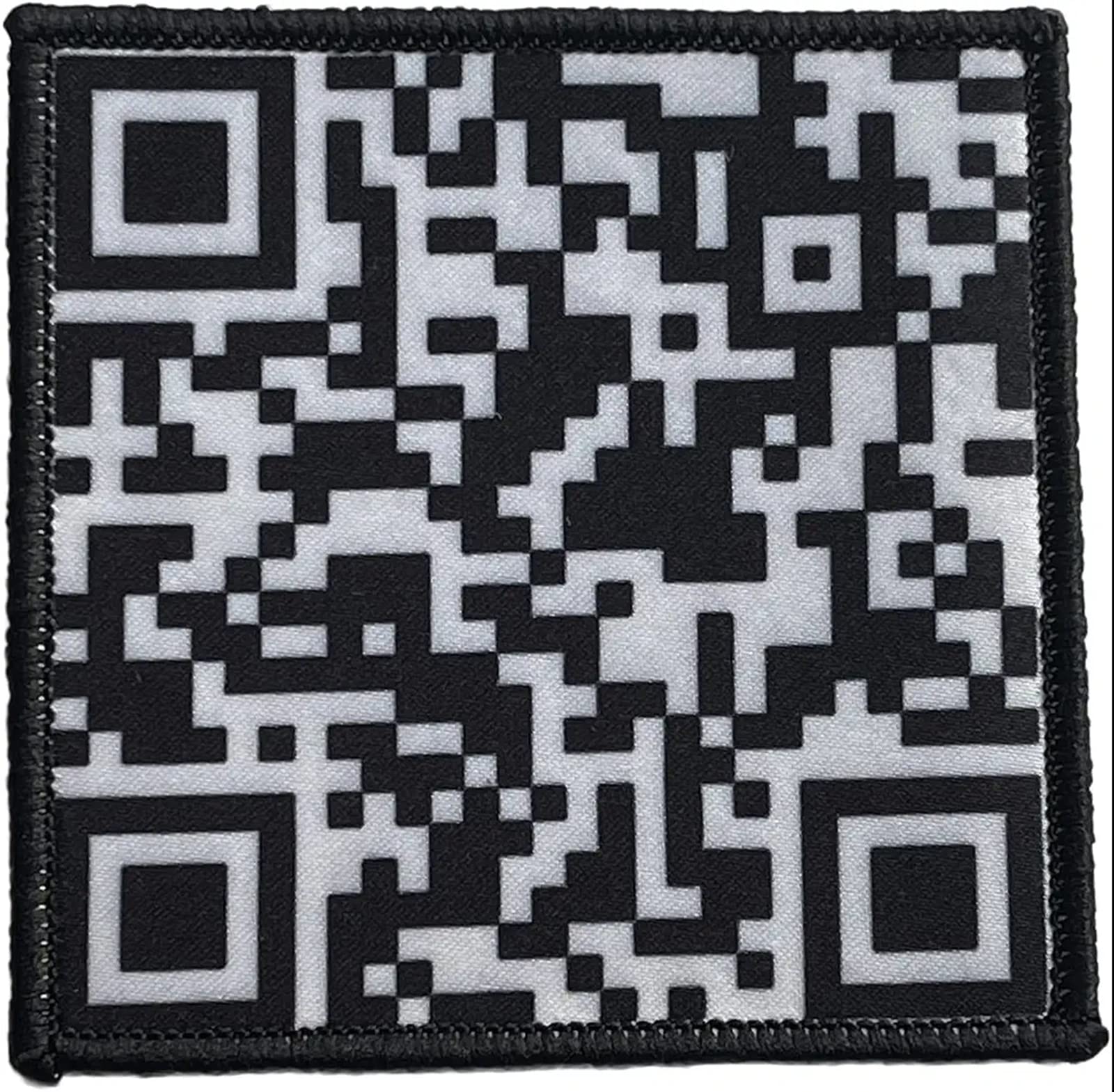 Rick Roll QR Code Funny Morale Patch 2x3 Tactical Military USA