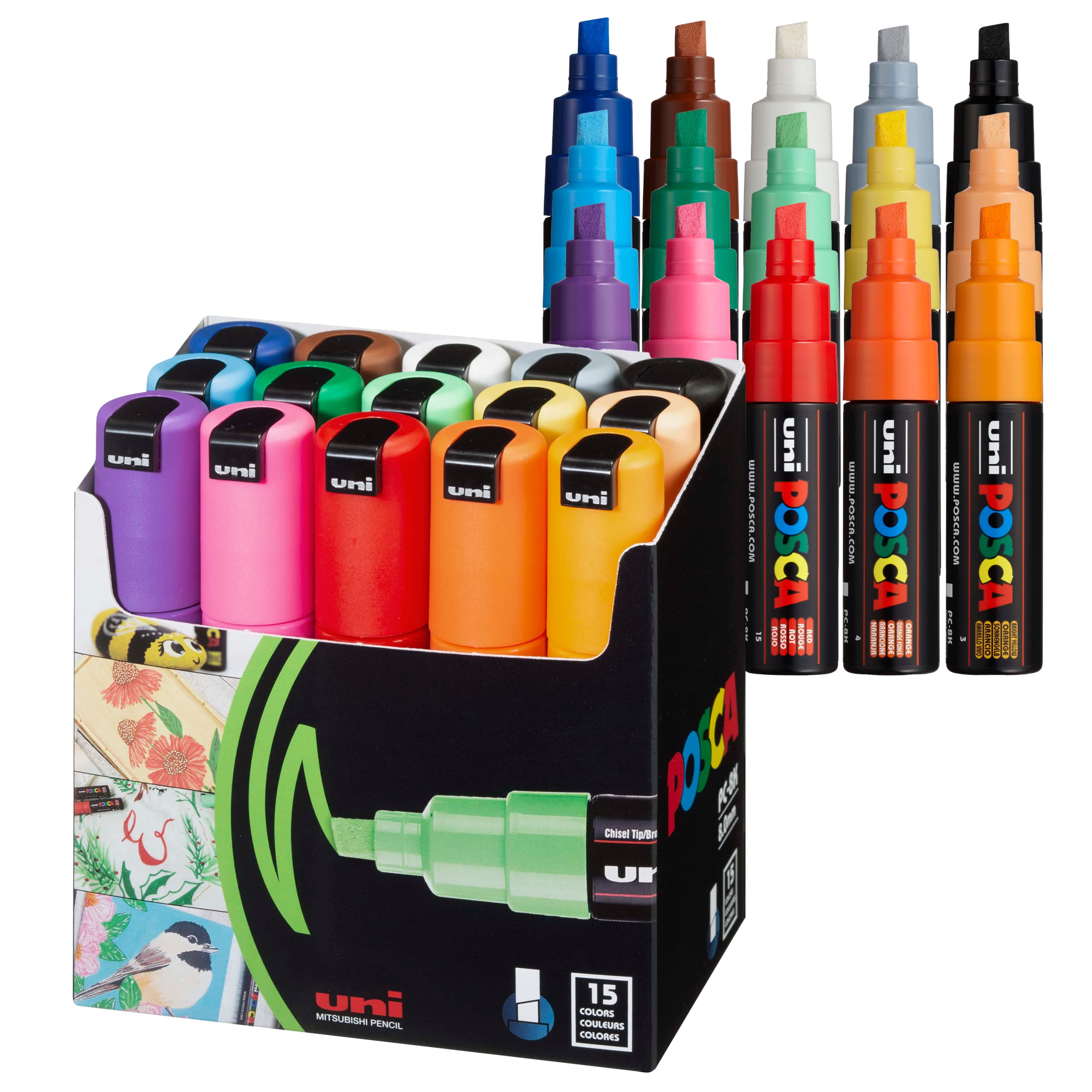 Vibrant Uni-posca Paint Marker Pen Set - 12 Colors