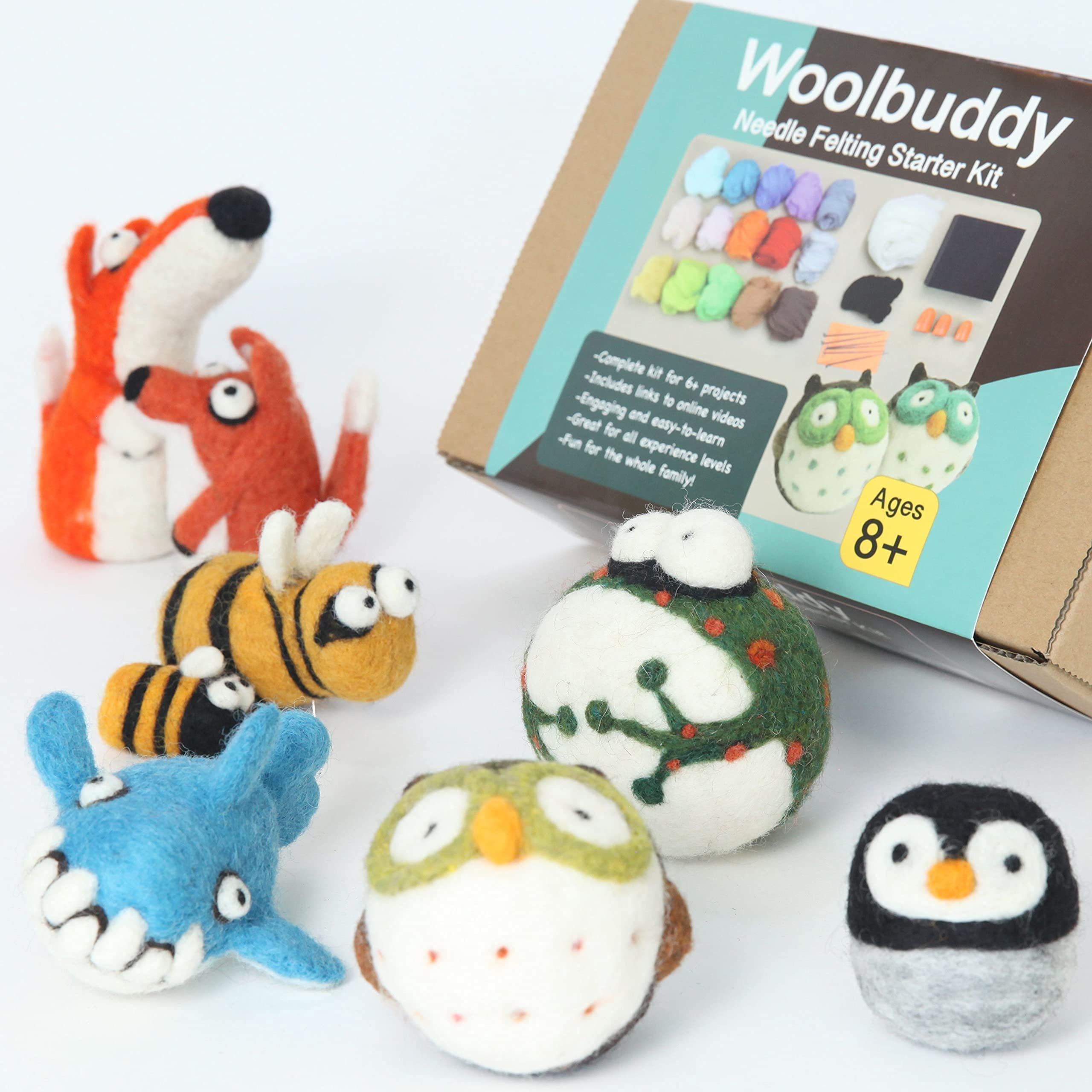  Woolbuddy Needle Felting Kit, Starter, Felting Kit for