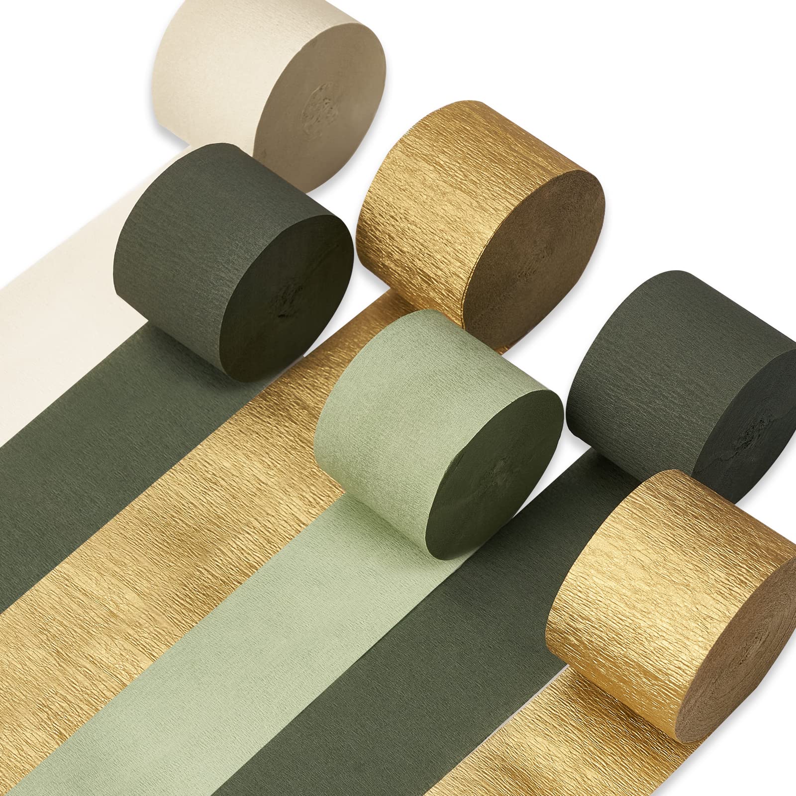 HOUSE OF PARTY Green Goddess Crepe Paper Streamers 6 Crepe Paper