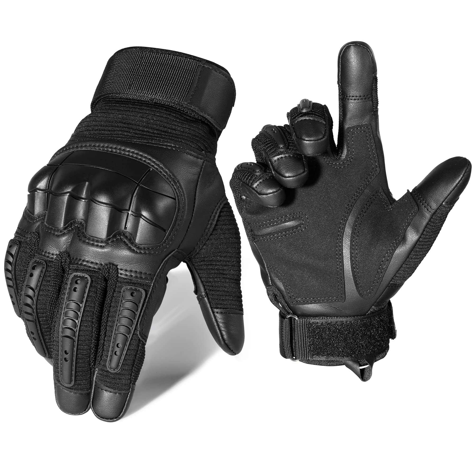  Outdoor Sports Motorcycle Cycling Gloves Airsoft Shooting  Hunting Full Finger Camouflage Touch Screen Tactical Gloves - Black - S :  Todo lo demás