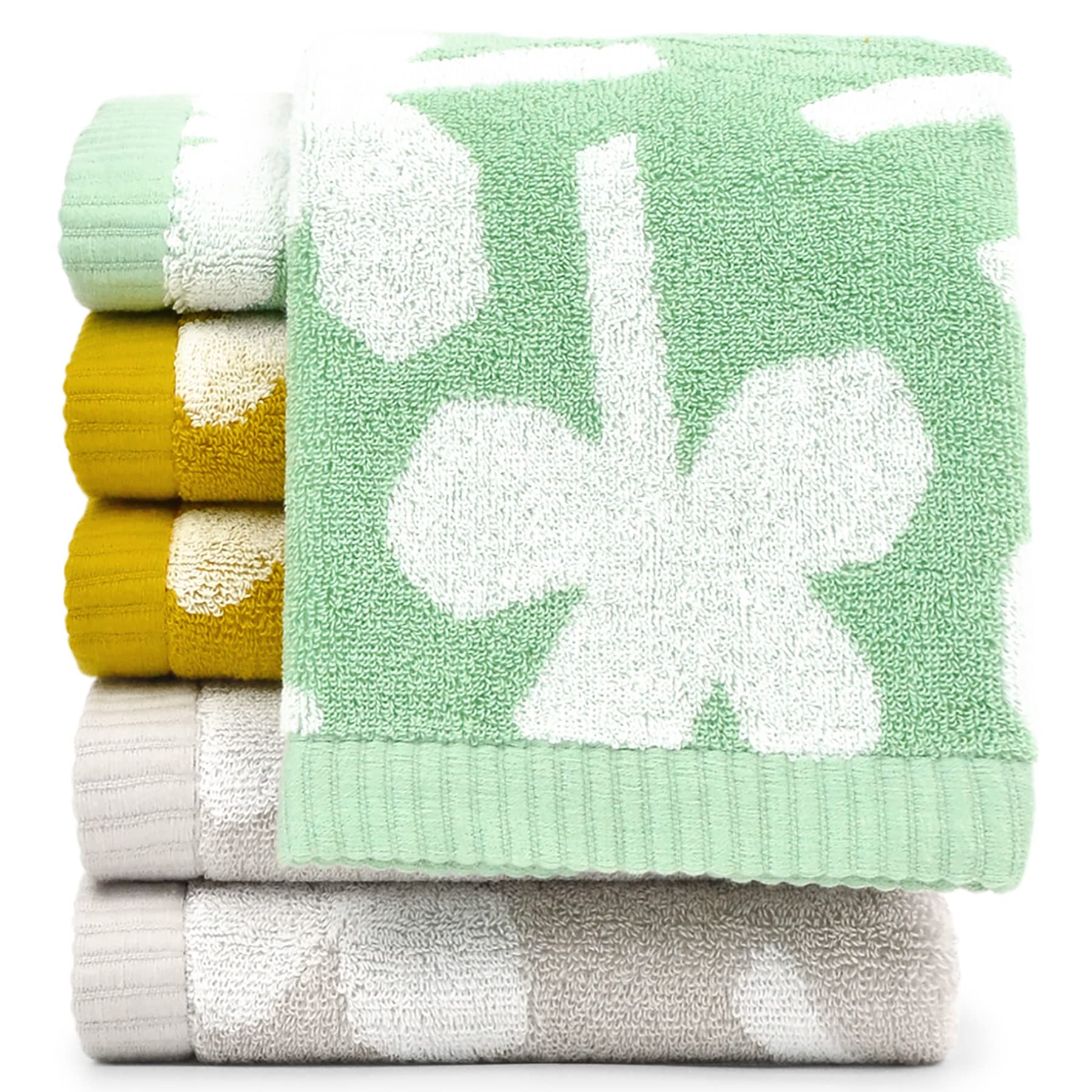 Hand Towel Fingertip Towels Set 12 x 21 Inches, 100% Cotton Small