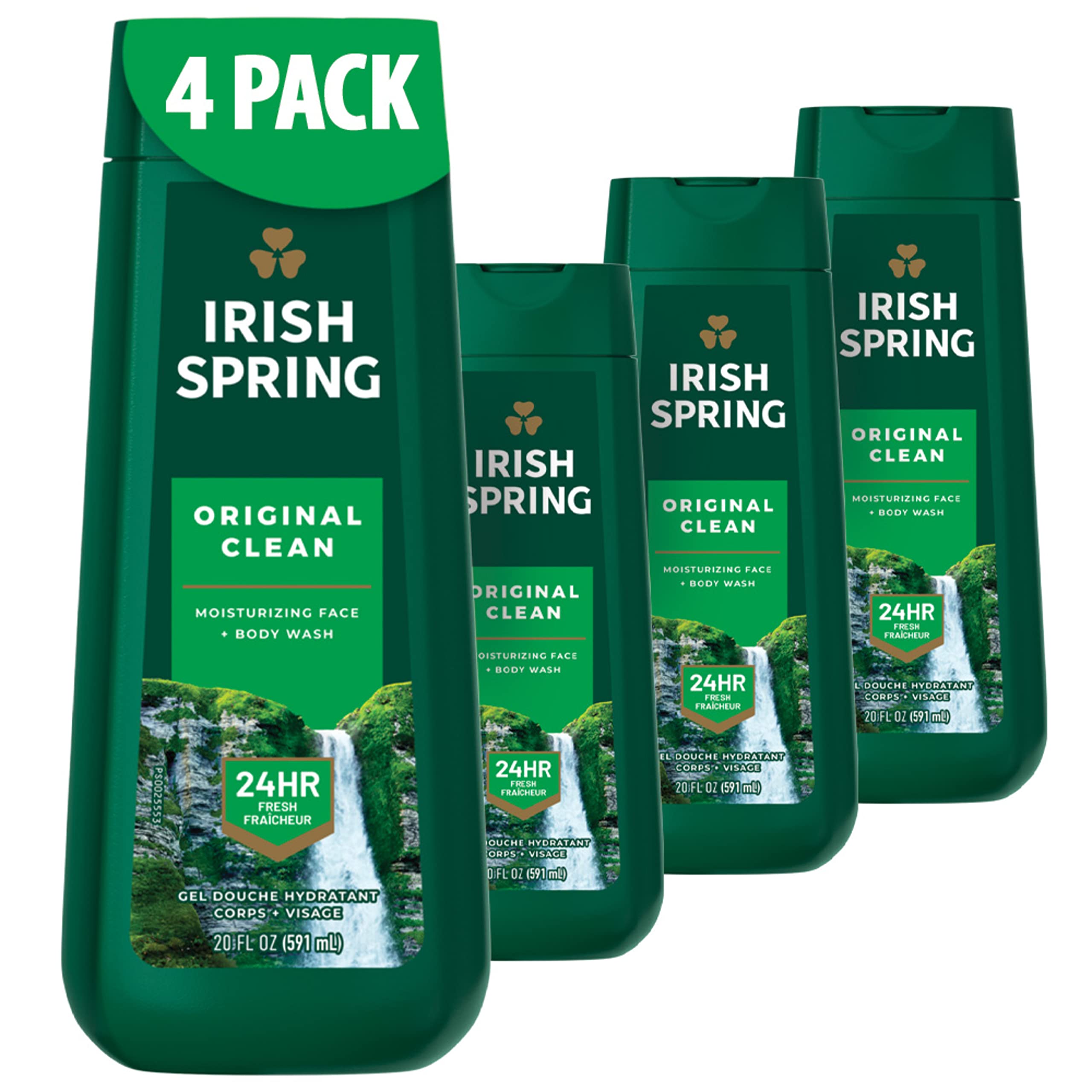 Irish Spring Original Clean Body Wash for Men, 3 ct./20 oz.