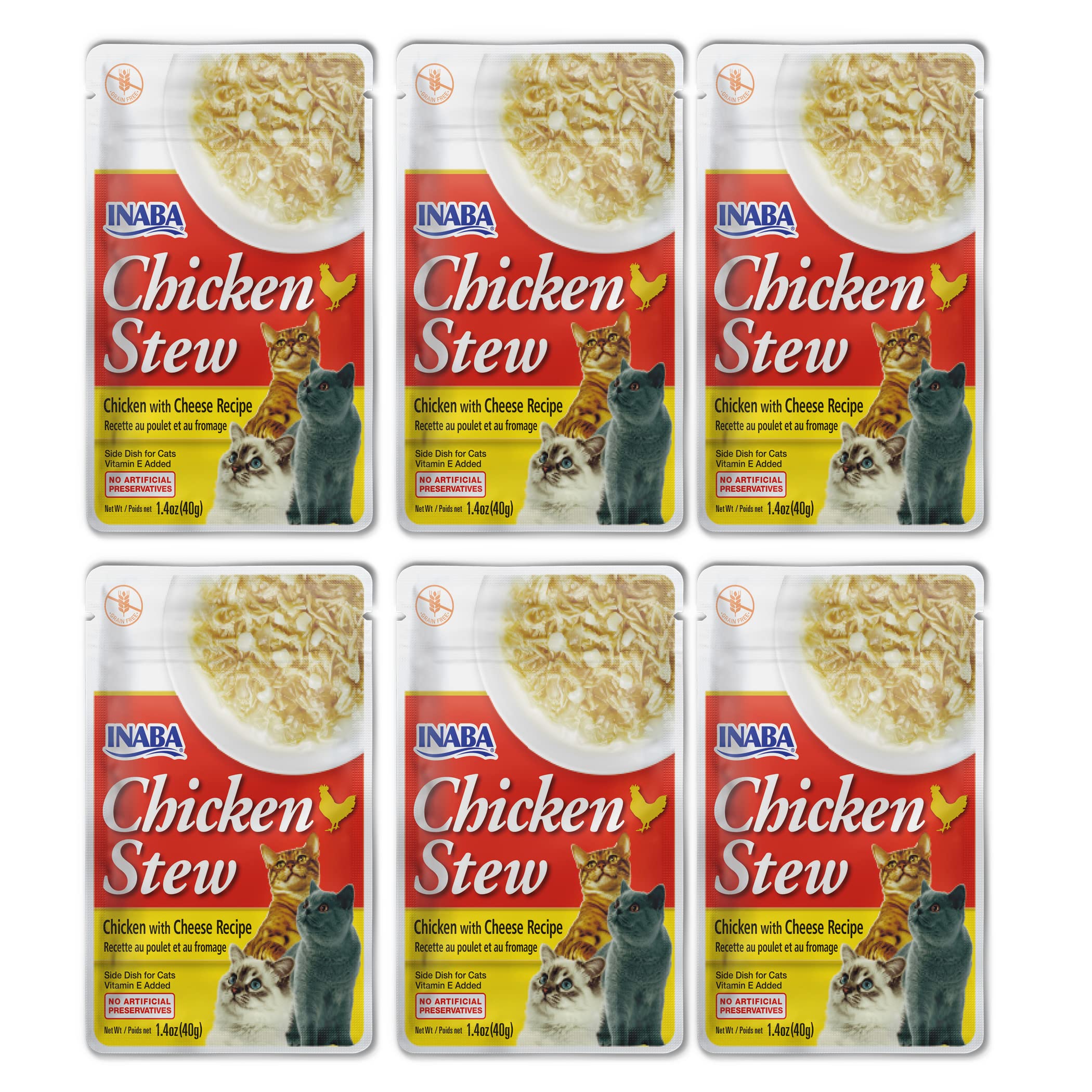 INABA Grain Free Chicken Stew Side Dish Complement Dry Cat Food