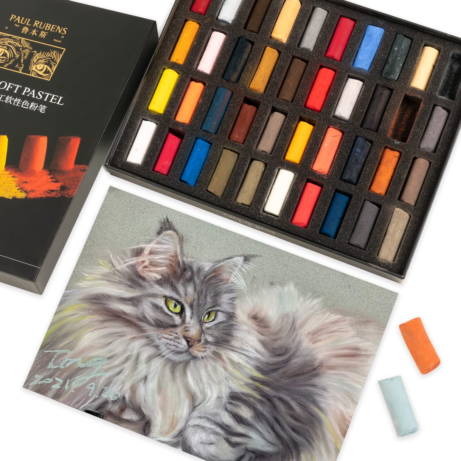 Paul Rubens 50 Colors Oil Pastel Kit Professional Soft Oil Pastel Crayons  for Drawing Artist Students