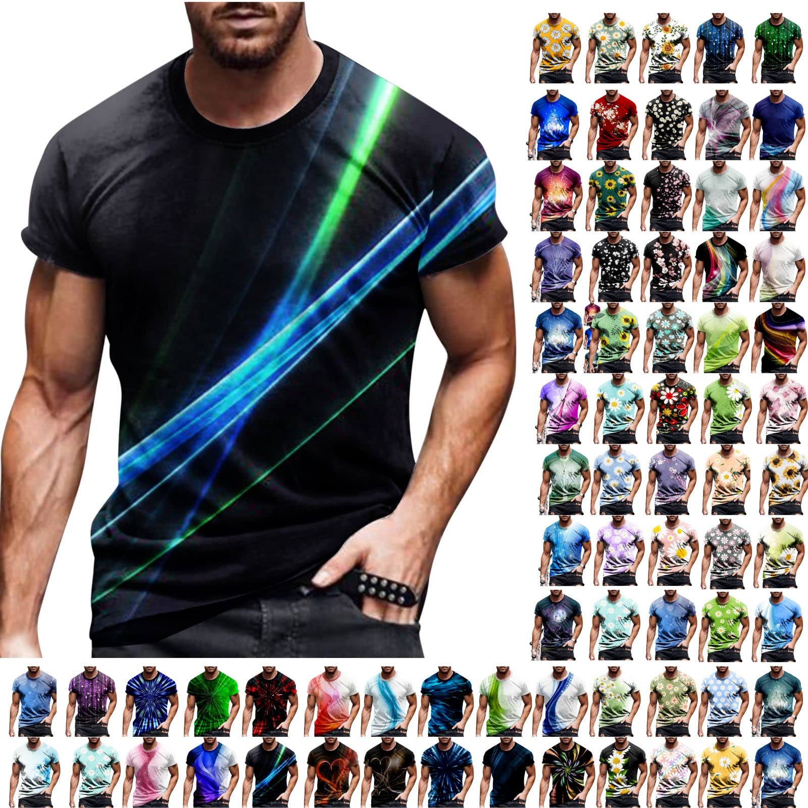 Fashionable Summer Men And Women O-neck Short-Sleeved T-shirt Car Logo 3D  Print Tees