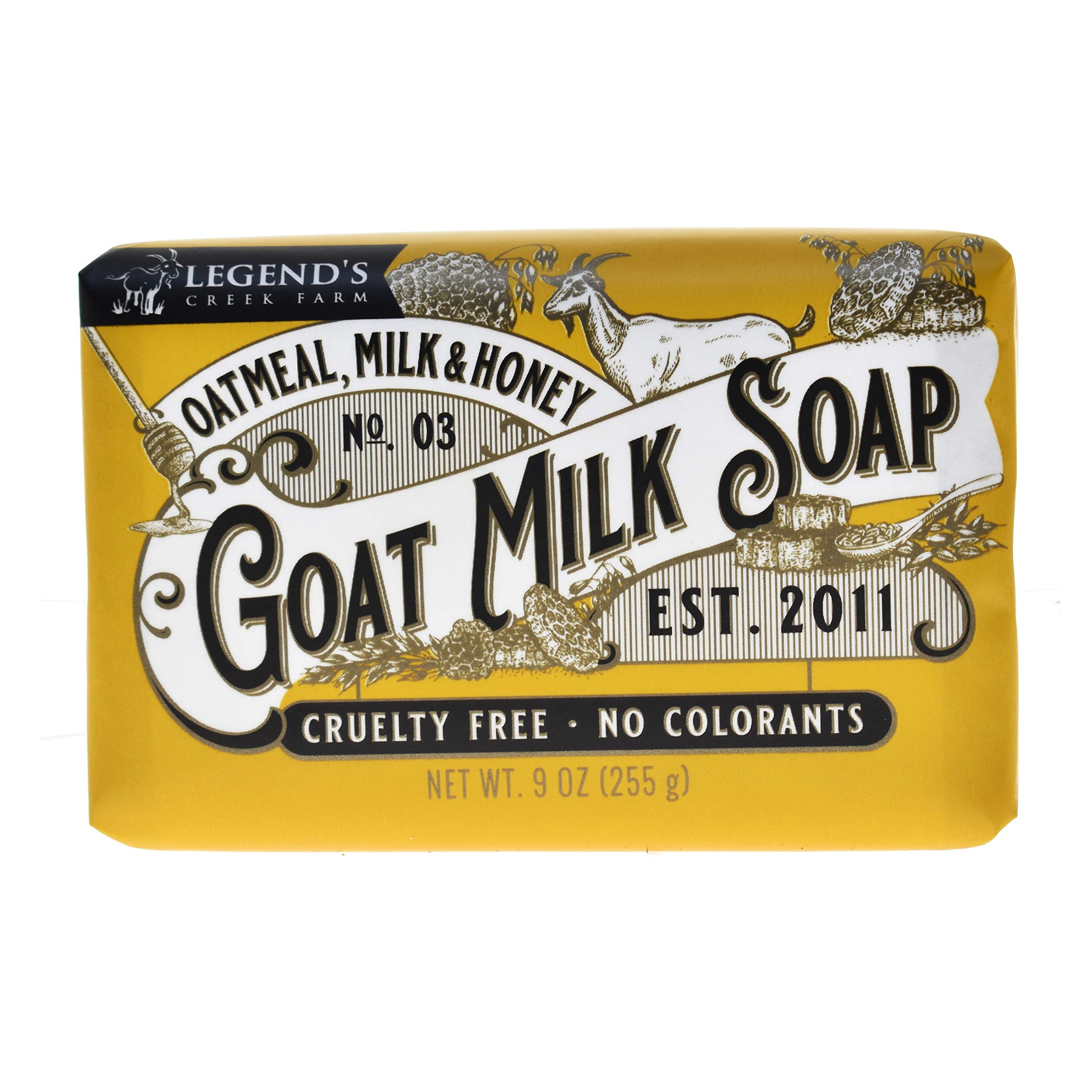 Legends Creek Farm Goat Milk Soap, Moisturizing Cleansing Bar for Han