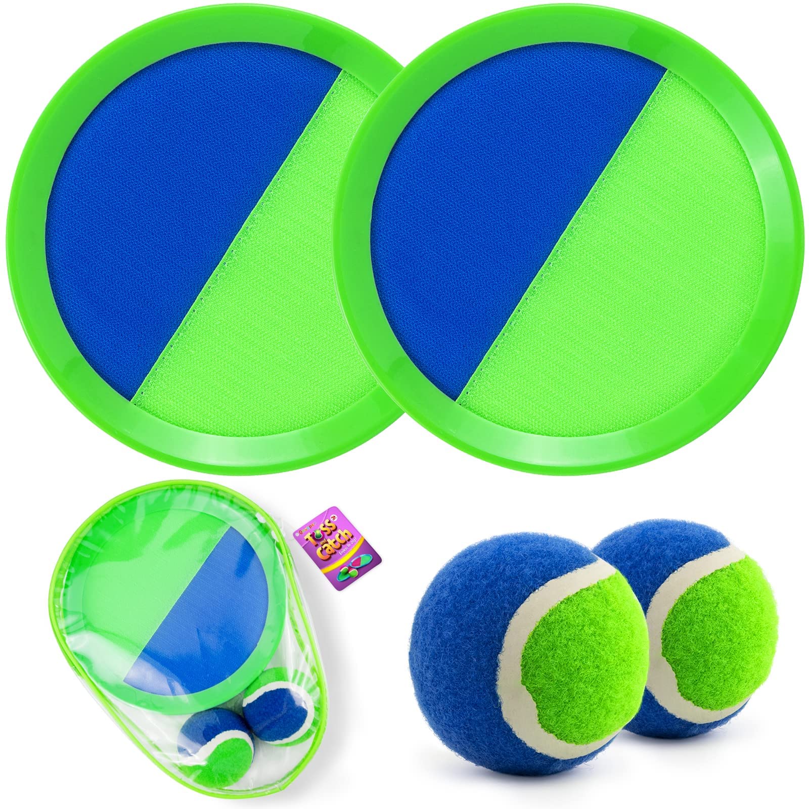 Qrooper Toss and Catch Ball Set Kids Toys, Beach Toys, Yard Games, Outdoor  Toys for Kids Ages 4-8, Upgraded Camping Games Paddle Ball Games for Kids,  Adults and Family, Ideal for Kids