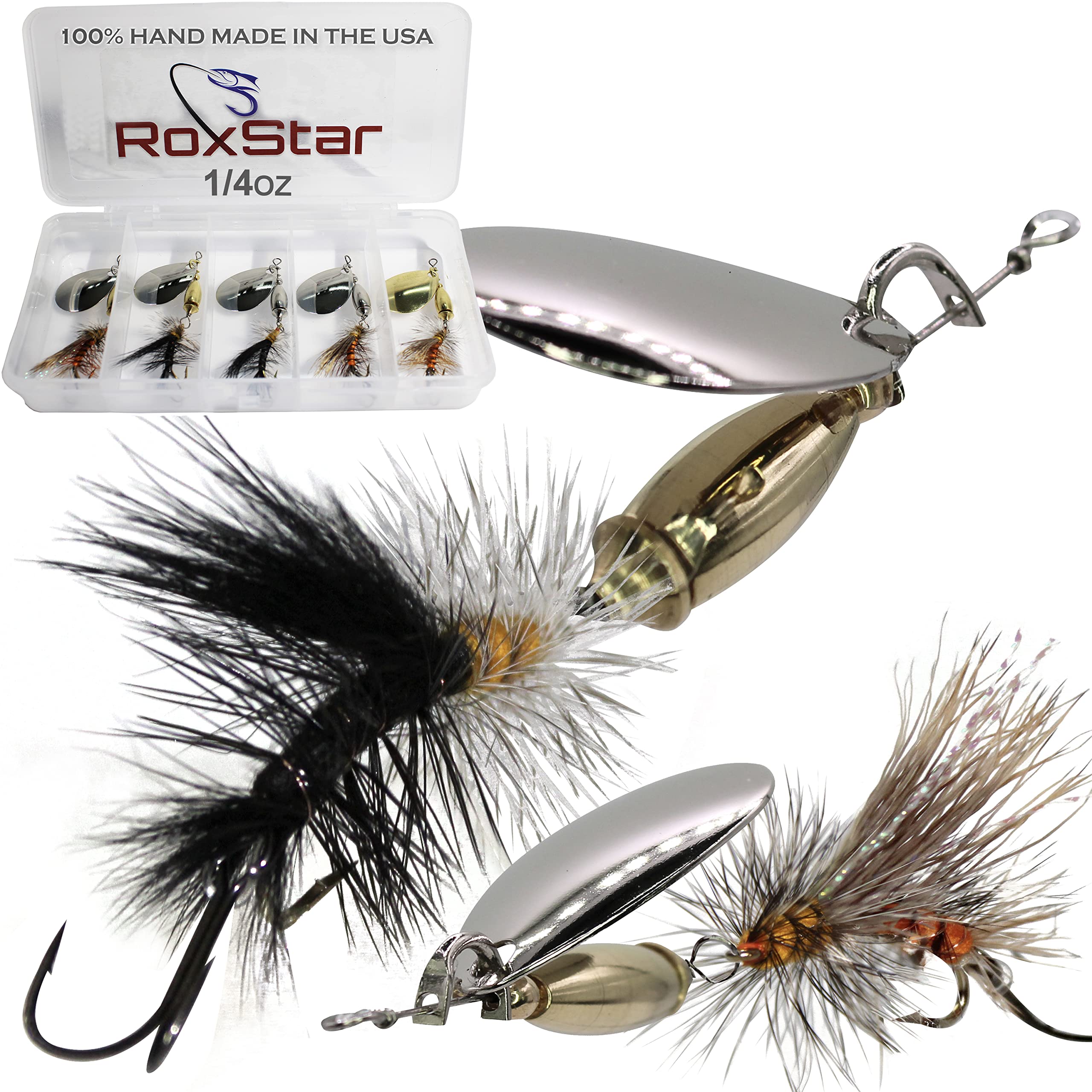 RoxStar Fly Strikers - Hand-Crafted in The USA - Proven Nationwide Most  Versatile Fishing Spinner for Bass