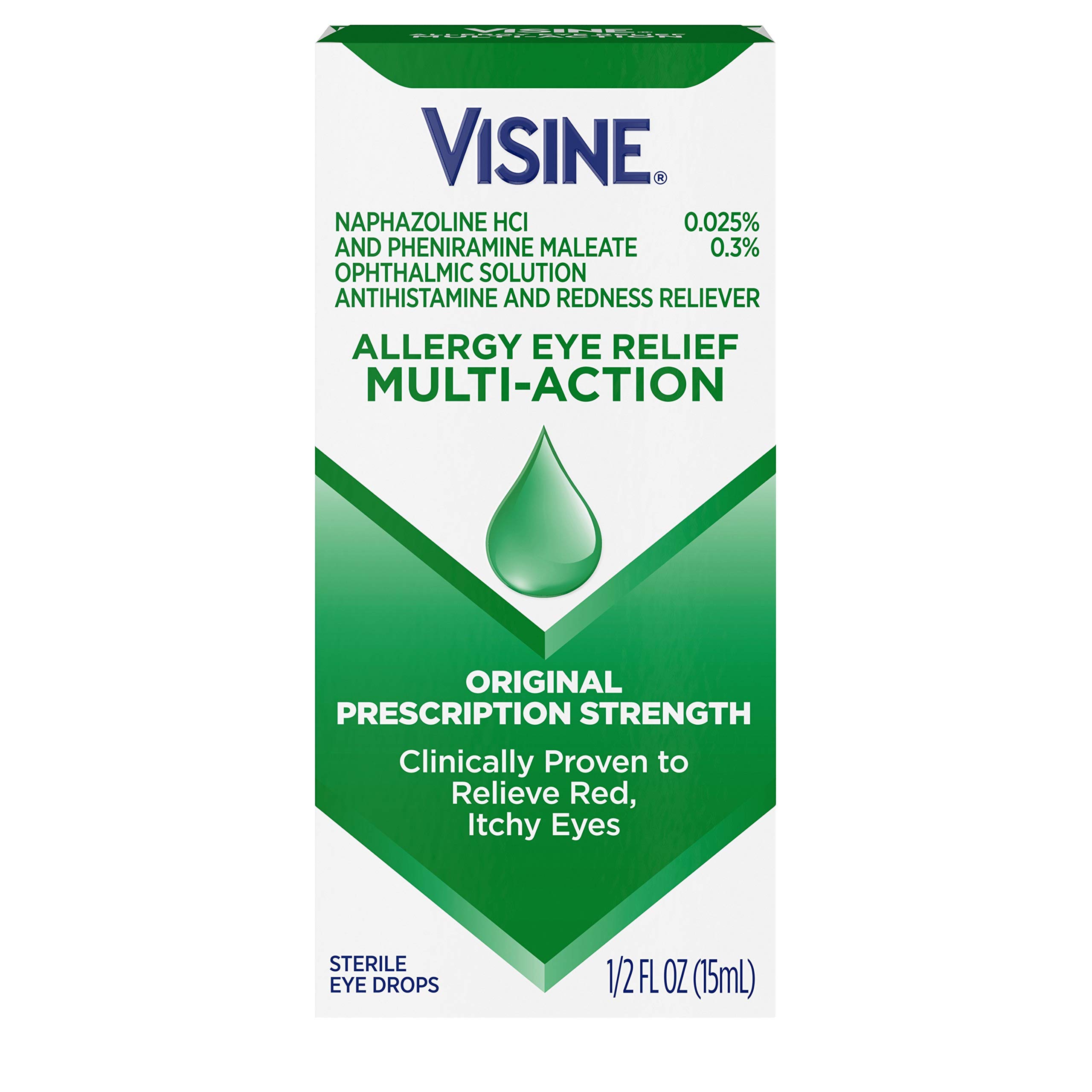 Visine Allergy Eye Relief Multi-Action Eye Drops, 1/2 fl oz