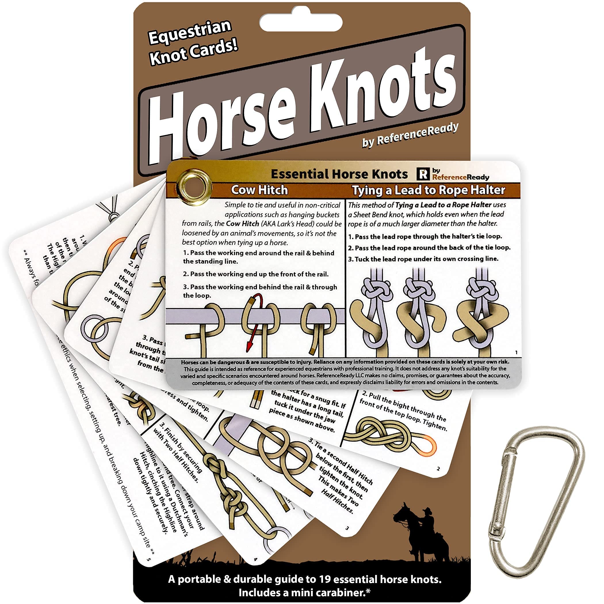 ReferenceReady Horse Knot Cards - Portable Guide to Equine Knots