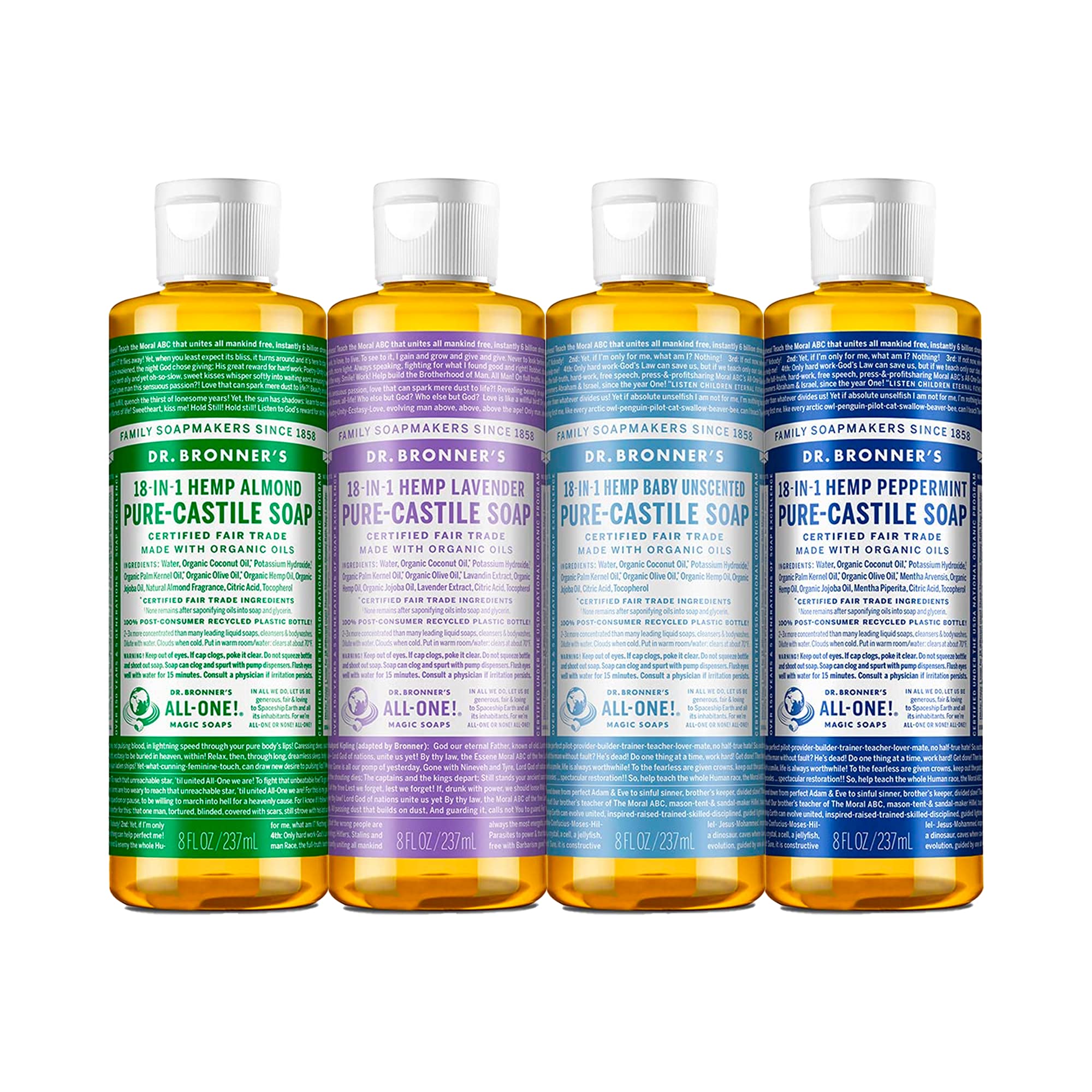 Dr. Bronner's Magic Soaps All-One Hemp Baby Unscented Pure-Castile